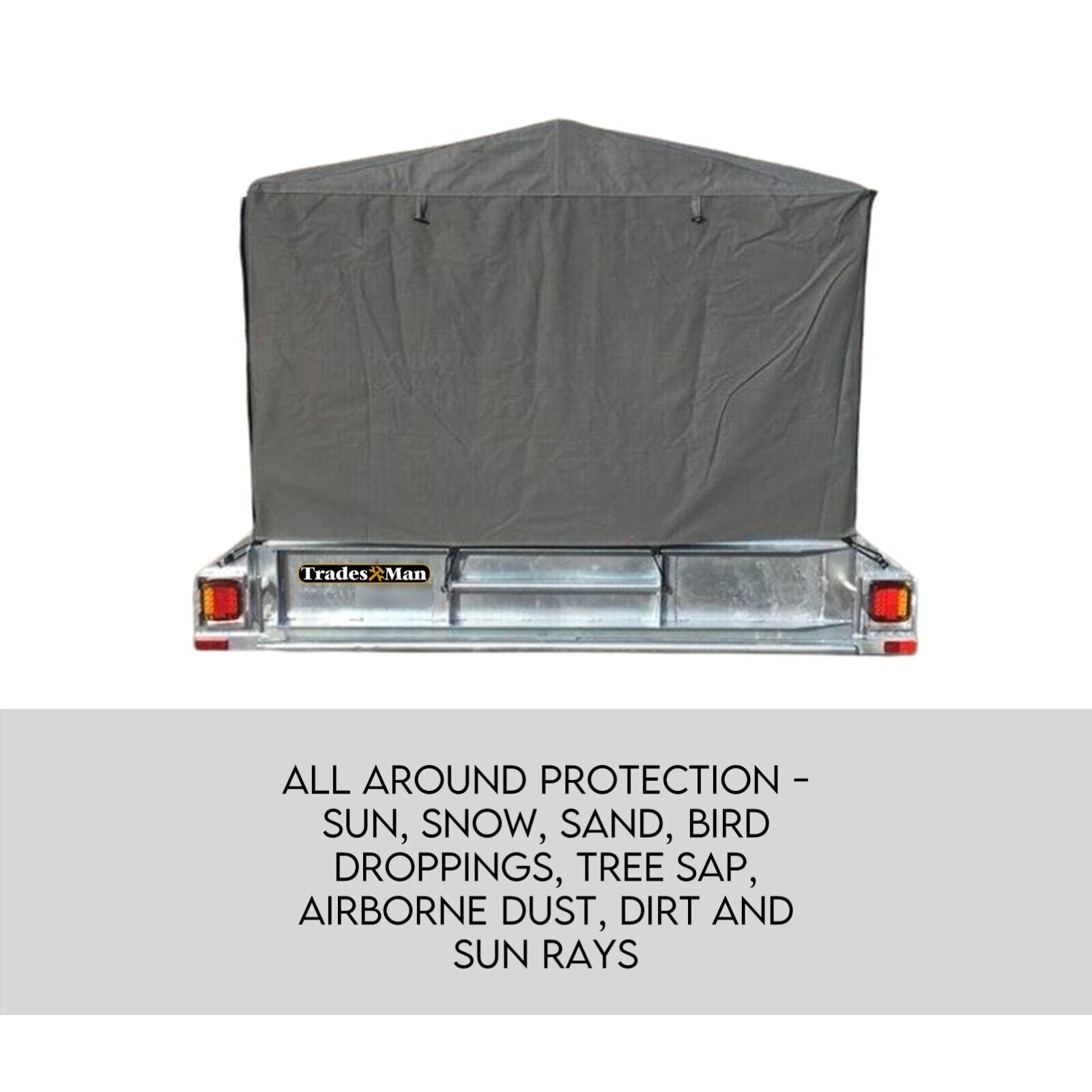 Box Cage Trailer Cover Canvas Tarp for 7x4 ft 600mm High Cage