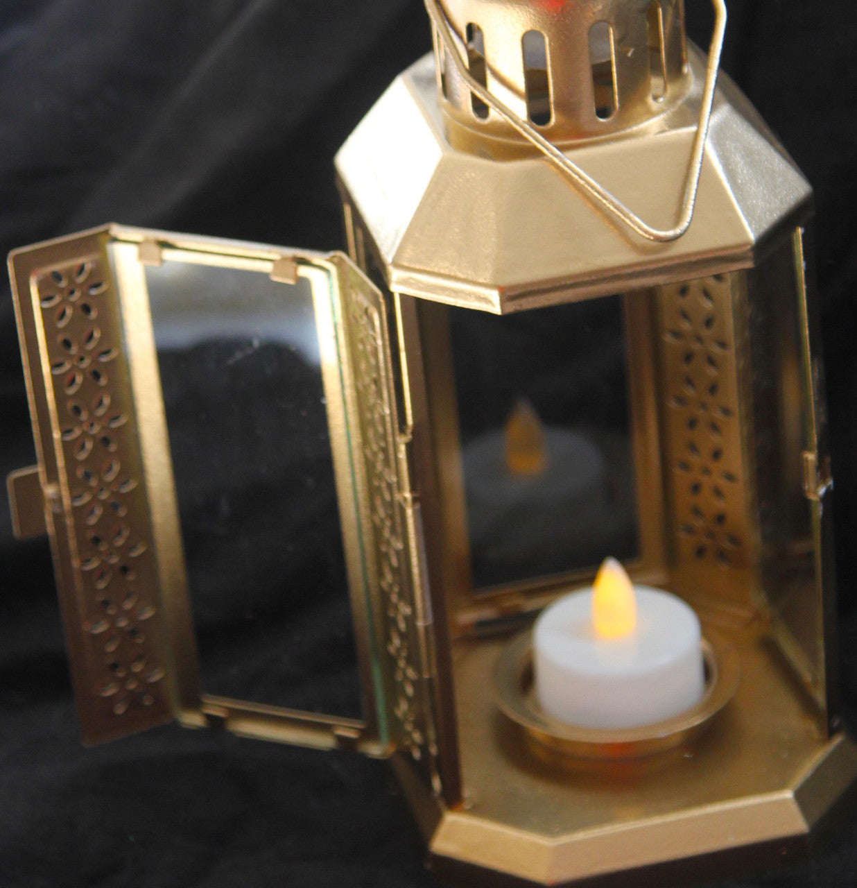 Gold Metal Miners Lantern Summer Xmas Wedding Home Party Room Balconey Deck Decoration 21cm Tealight Candle