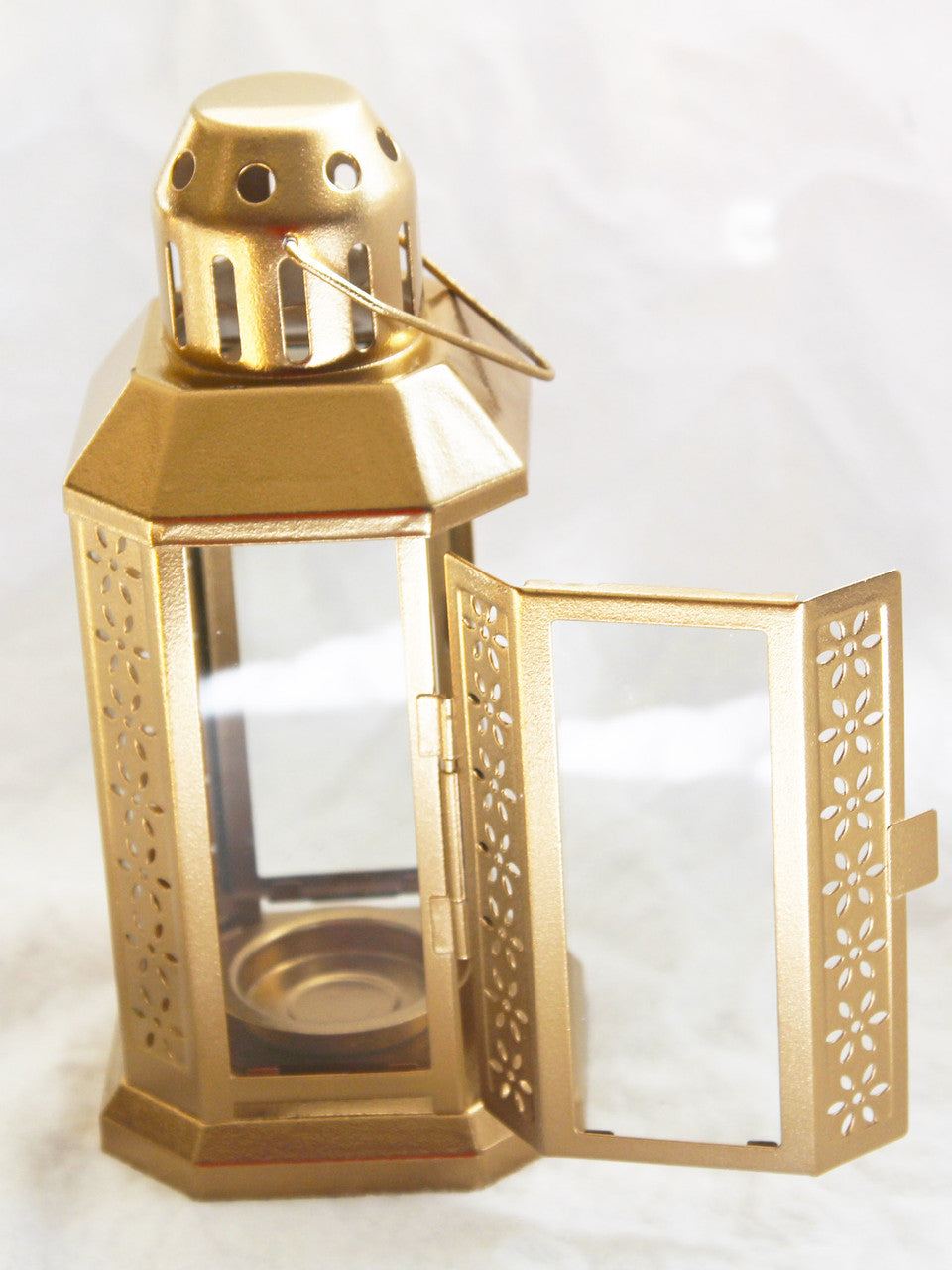 Gold Metal Miners Lantern Summer Xmas Wedding Home Party Room Balconey Deck Decoration 21cm Tealight Candle