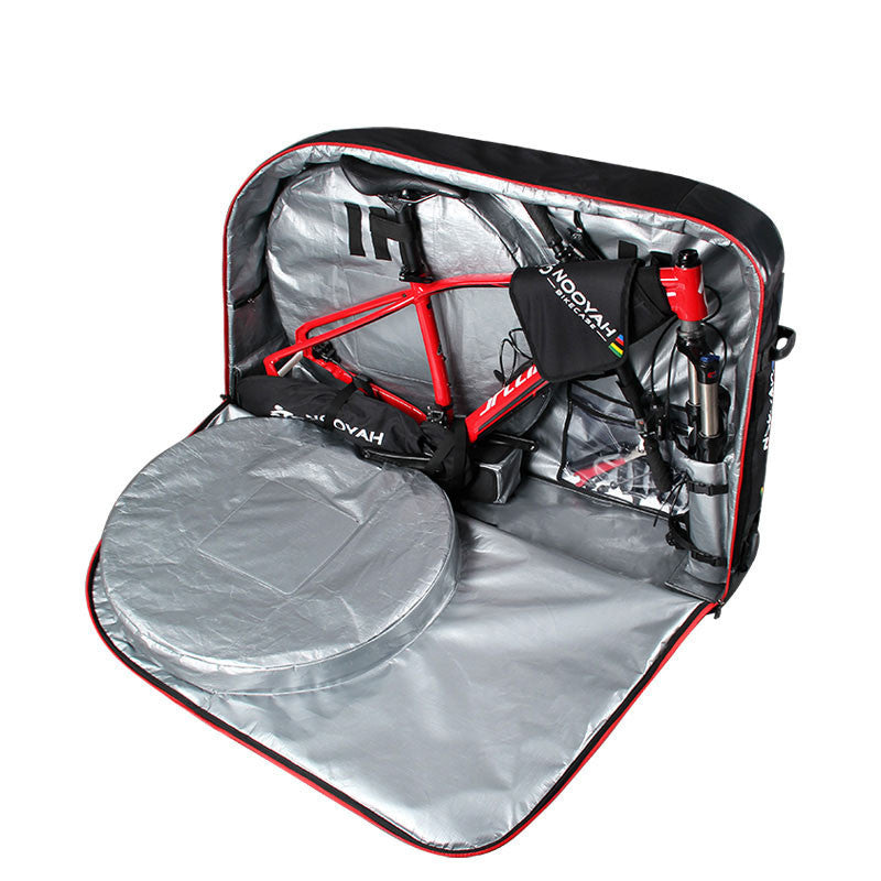 NOOYAH Bike Travel Bag Case Plane Boat Shipping Transport, Fits Cross Country All Mountain Bike, MTB, TT, Road Triathlon Bike 29er 700c