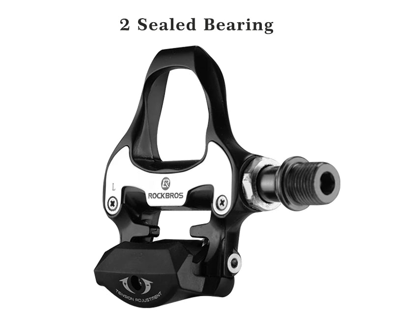 Self Lock Clip In Bike Pedals Shimano SPD-SL Cleat MTB Road 700C Hybrid BMX - Rockbros Nylon Black