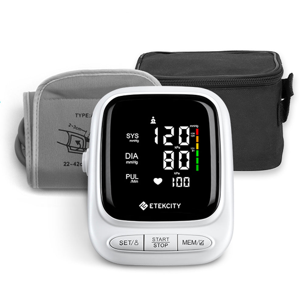 Etekcity Scale for Body Weight and Fat Percentage - Black & Etekcity Smart Blood Pressure Monitor - White Bundle