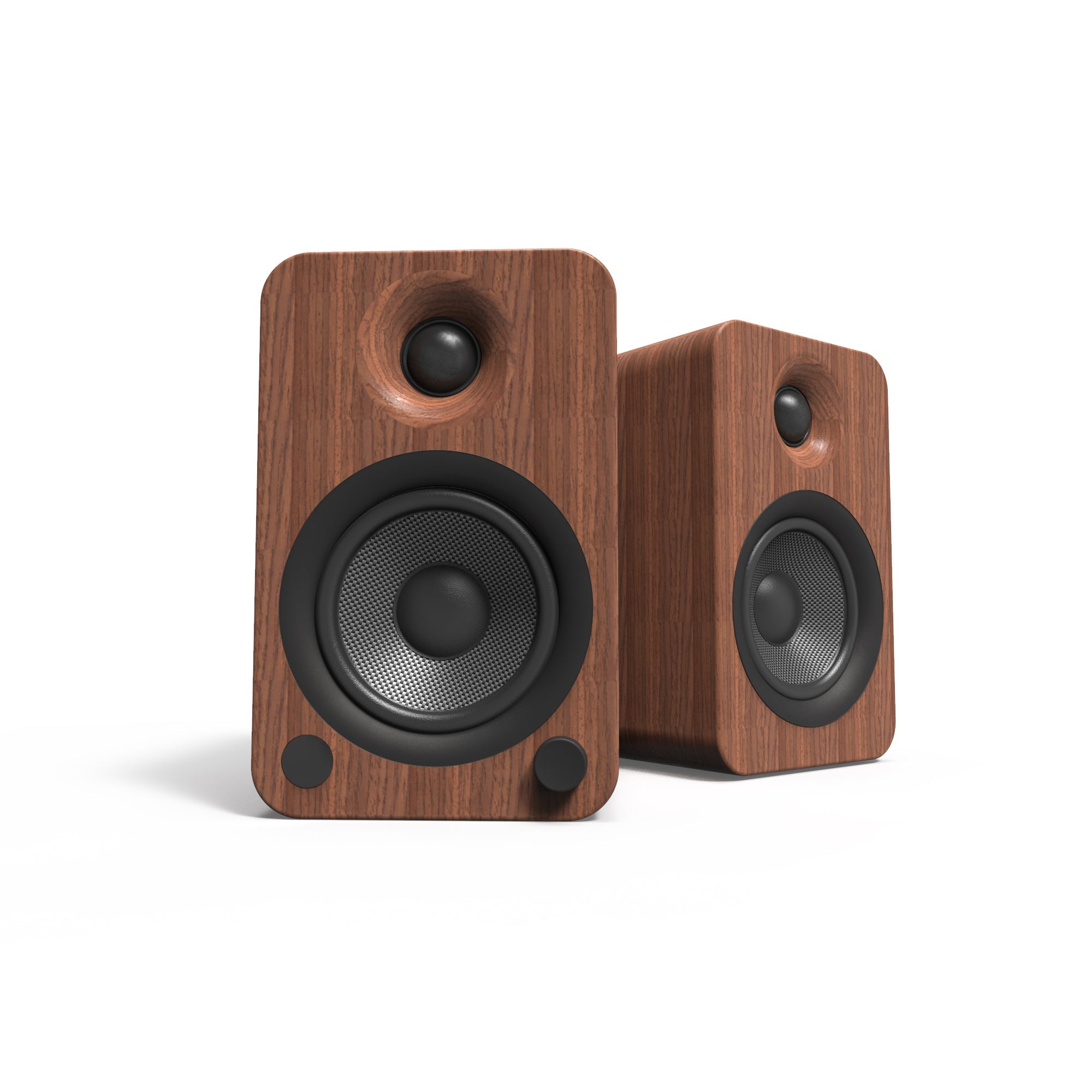 Kanto YU4 140W Powered Bookshelf Speakers with Bluetooth® and Phono Preamp - Pair, Walnut