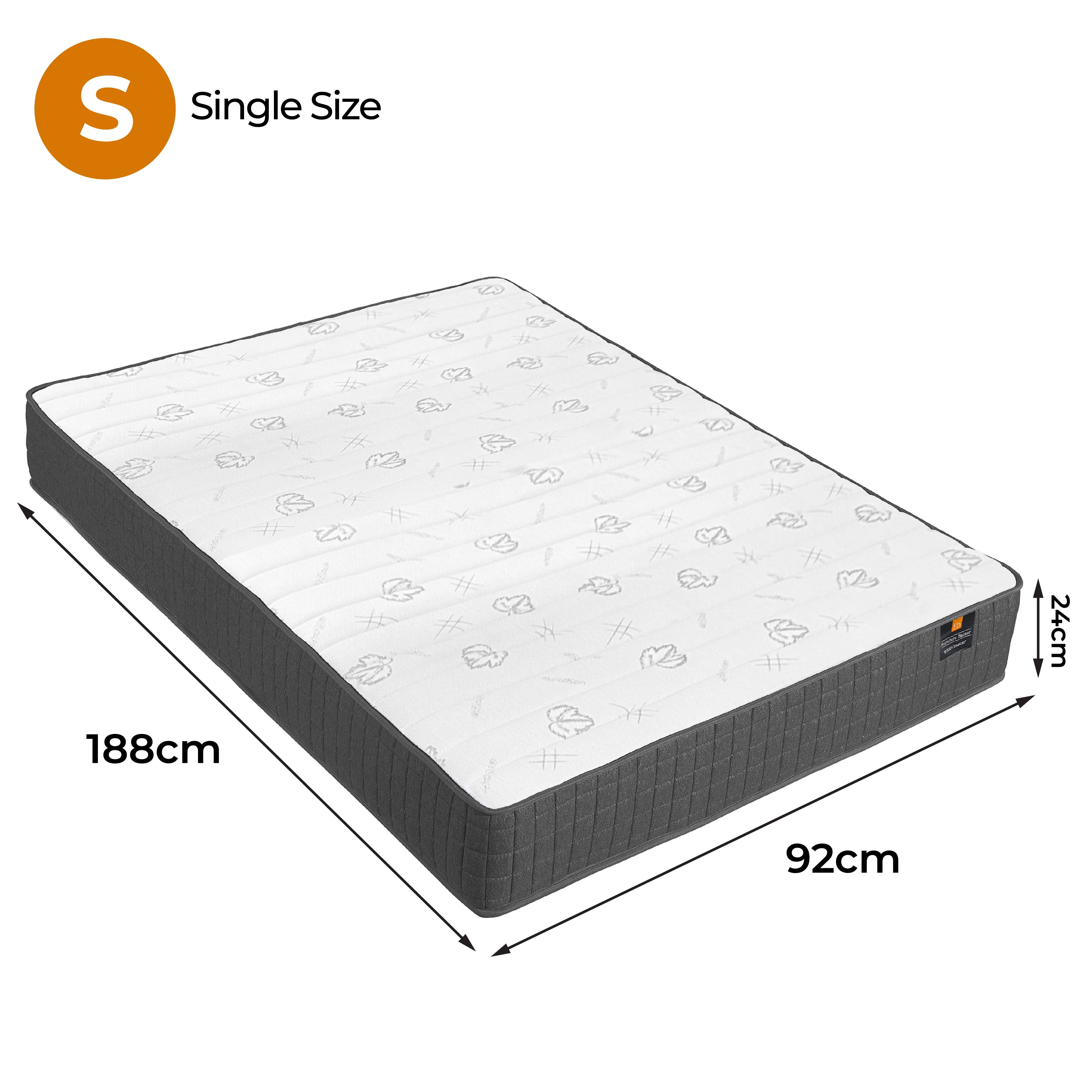 Boxed Comfort Pocket Spring Mattress Single