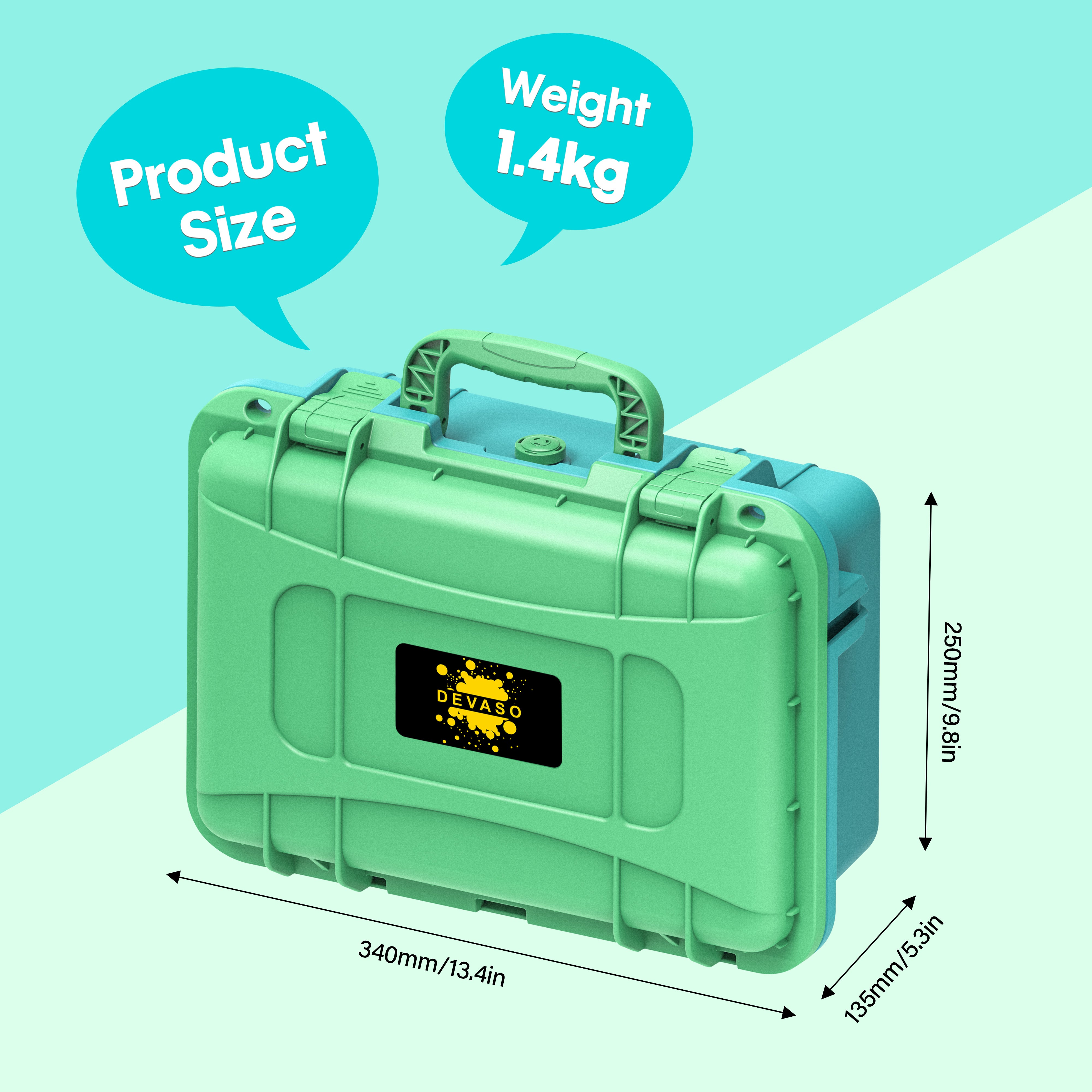 DEVASO Carrying Case for Nintendo Switch OLED Case, Professional Safe Hard-Green