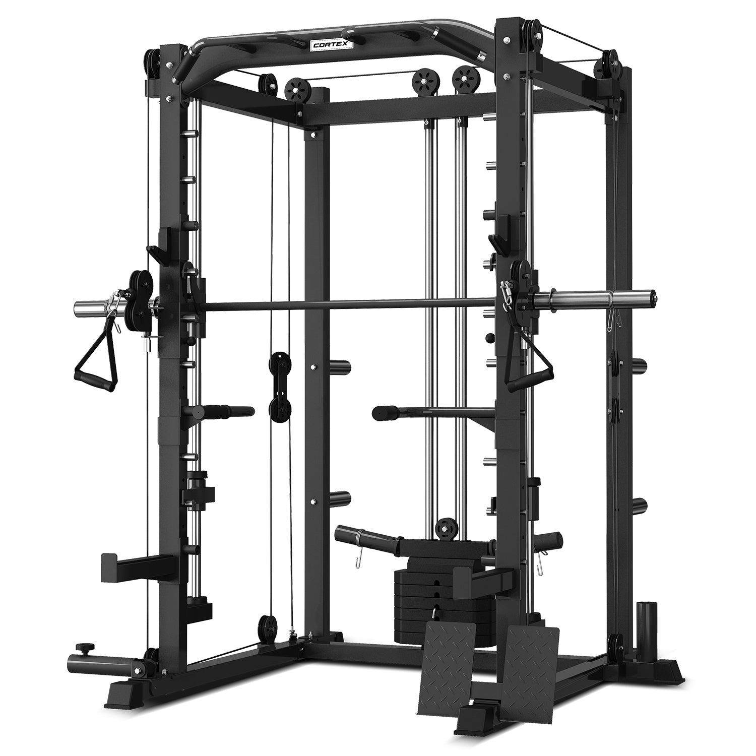 CORTEX SM20 Smith Station with 100kg Olympic Tri-Grip Weight, Bar and Bench Set