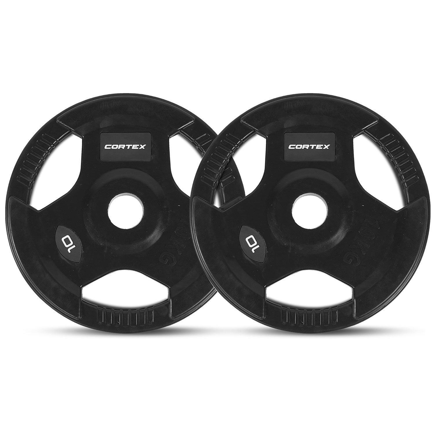 CORTEX 145kg Tri-Grip Olympic Plate Set 50mm