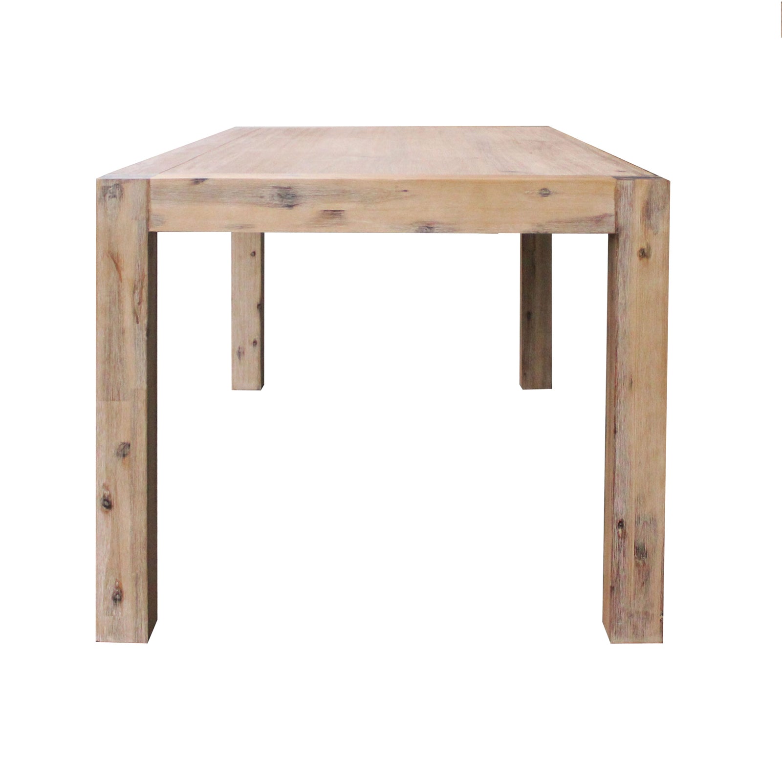 Dining Table 210cm Large Size with Solid Acacia Wooden Base in Oak Colour