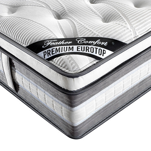 Mattress Euro Top Queen Size Pocket Spring Coil with Knitted Fabric Medium Firm 34cm Thick