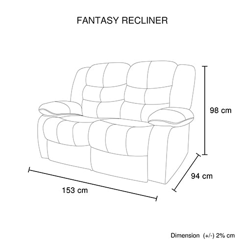 3+2 Seater Recliner Sofa In Faux Leather Lounge Couch in Black