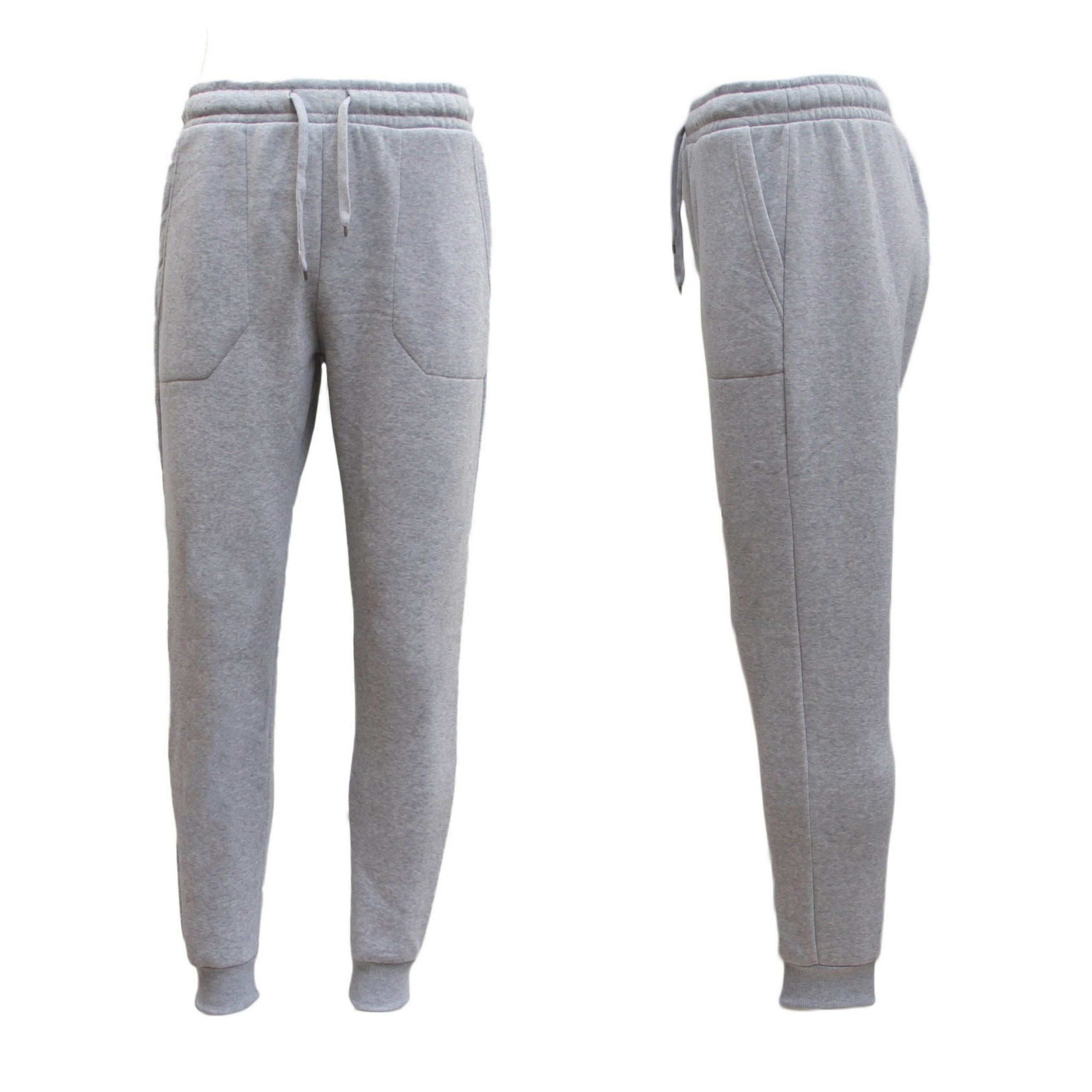 Mens Unisex Fleece Lined Sweat Track Pants Suit Casual Trackies Slim Cuff XS-6XL, Dark Grey, S