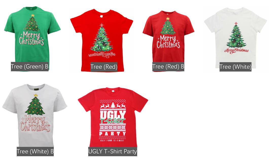 New Funny Adult Xmas Christmas T Shirt Tee Mens Womens 100% Cotton Jolly Ugly, Tree (Red) B, XS