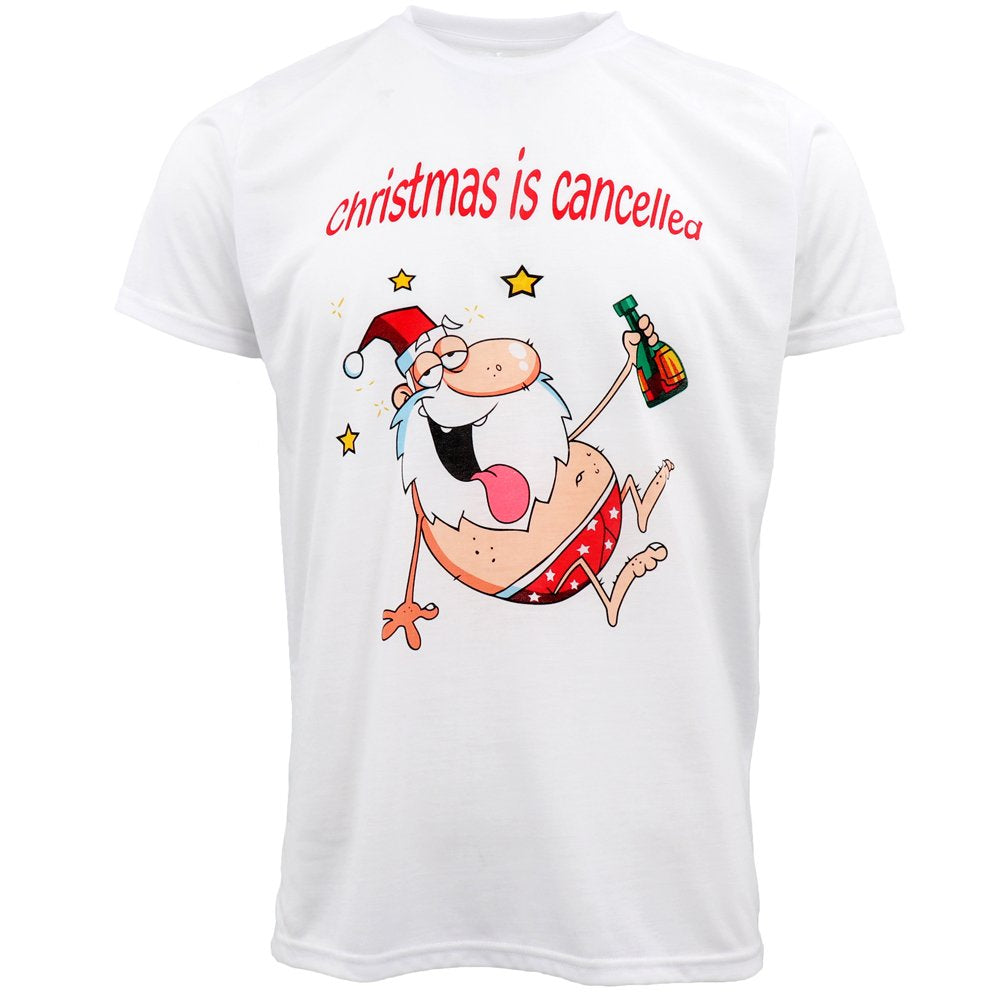 New Funny Adult Xmas Christmas T Shirt Tee Mens Womens 100% Cotton Jolly Ugly, Don't Stop Believin' (White), S