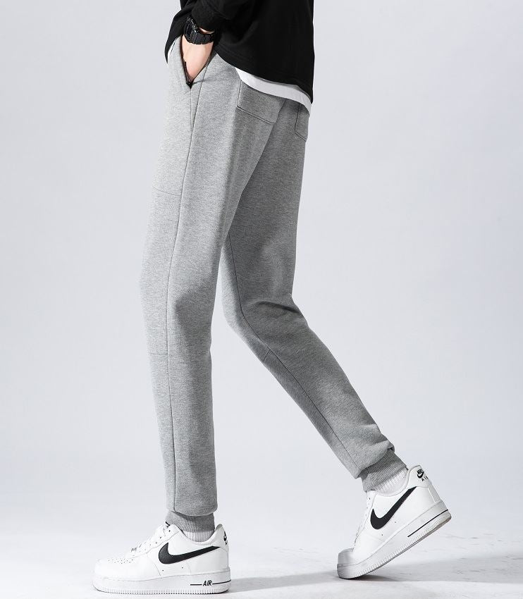 Men's Fleece Slim Trackpant Sport Joggers w Zipped Pockets Gym Casucal Trousers, Dark Grey, S