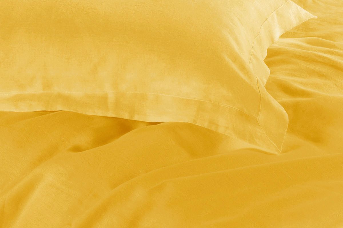 Tailored 1000TC Ultra Soft Double Size Yellow Duvet Quilt Cover Set