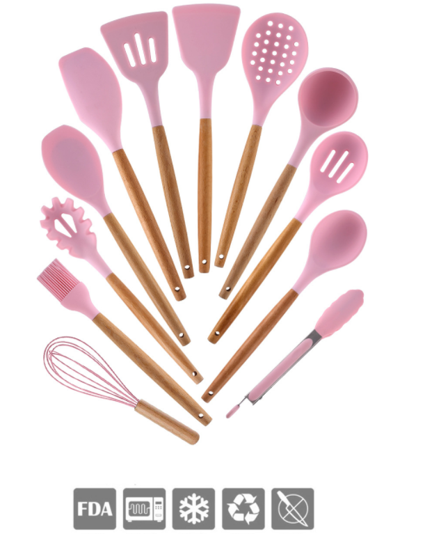 12pcs Silicone Utensils Set Mint