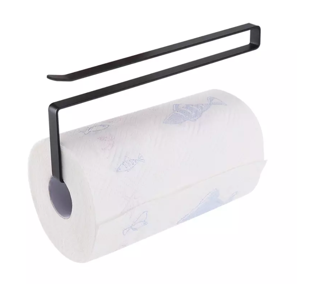 Paper Roll Holder Under Cabinet Black