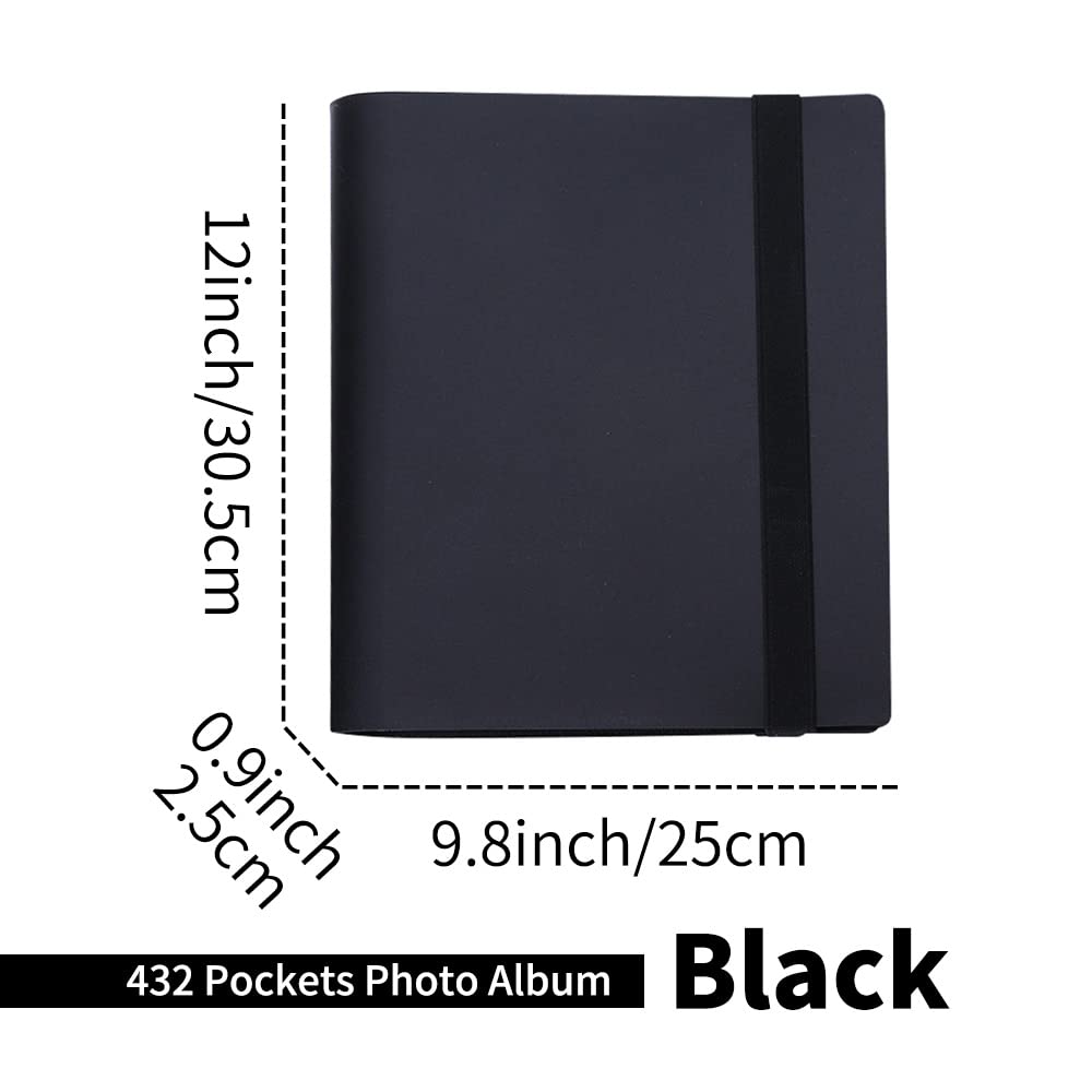 LIFEBEA 432 Pockets Photo Album for Fujifilm Instax Mini Camera, Polaroid Snap PIC-300 Z2300 Instant Camera, 2x3 Photo Album Book for Fujifilm Instax Mini 11 9 Evo 90 70 40 8 7 LiPlay Instant Camera (Black)