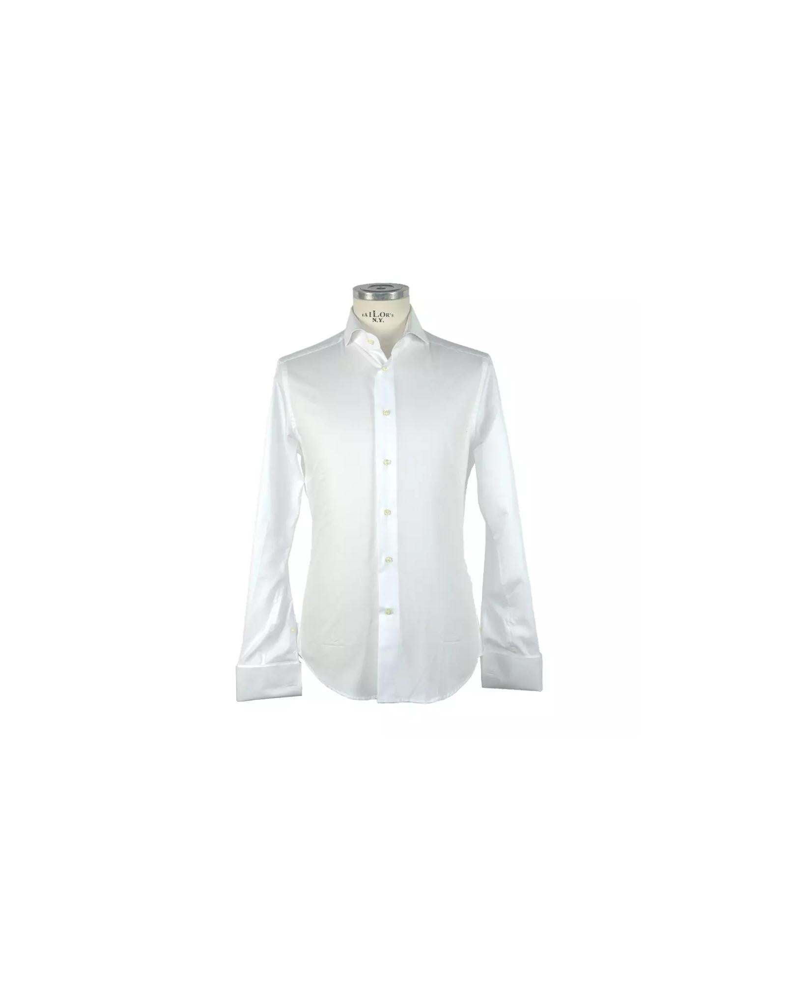 Cotton Ceremony Shirt with French Collar and Button Closure 39 IT Men