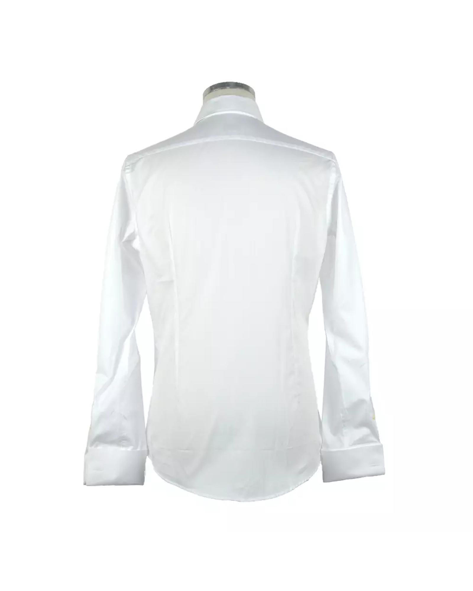 Cotton Ceremony Shirt with French Collar and Button Closure 41 IT Men