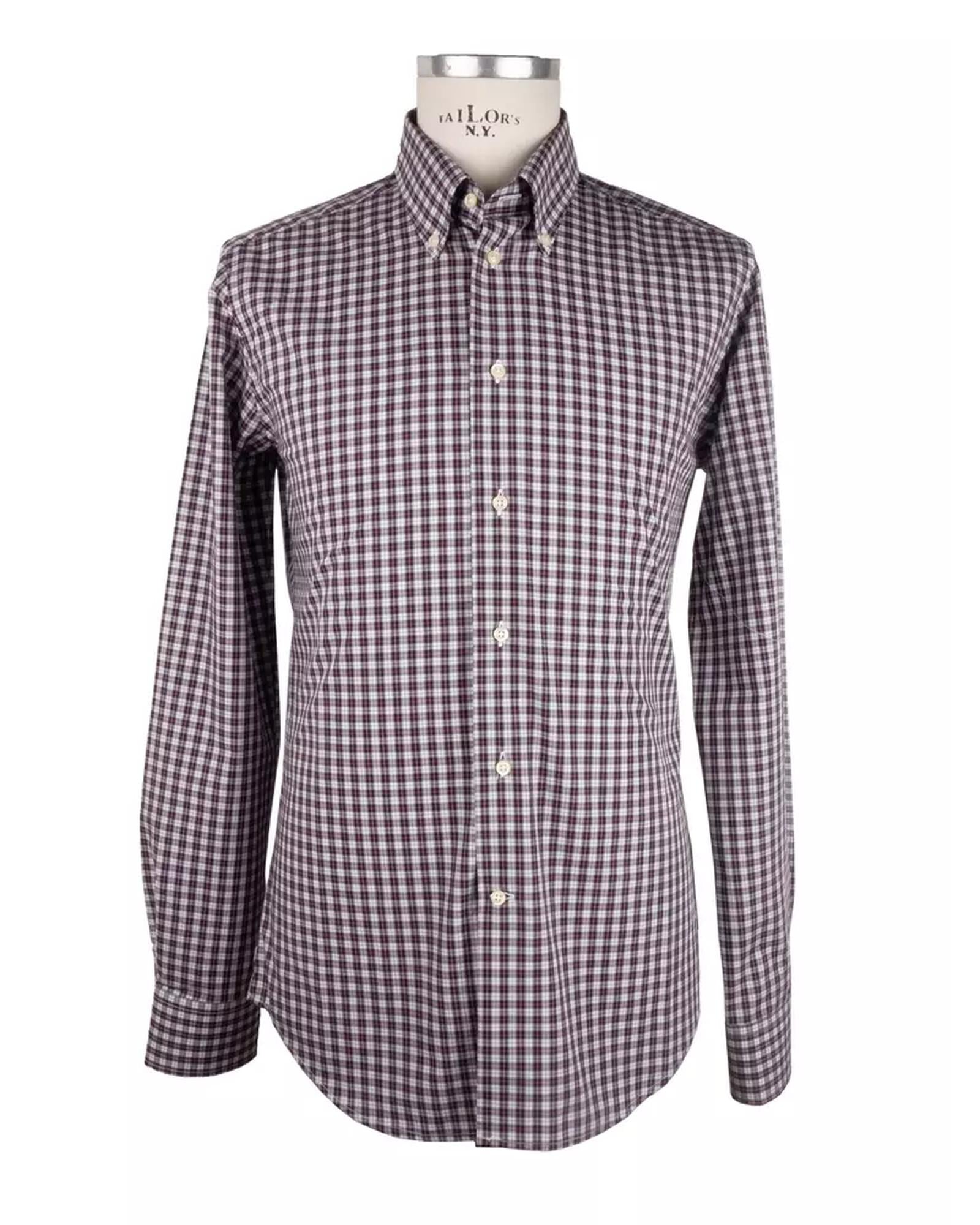 Milano Checkered Cotton Shirt 43 IT Men