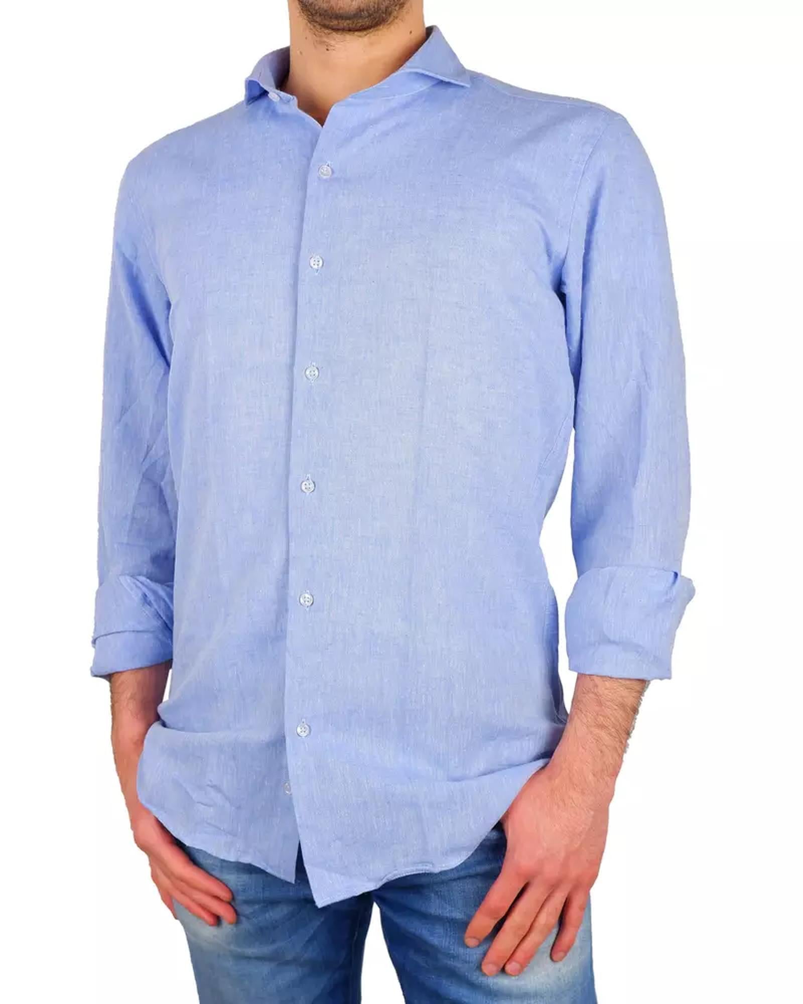 Milano Lisbon Cotton and Linen Shirt 40 IT Men