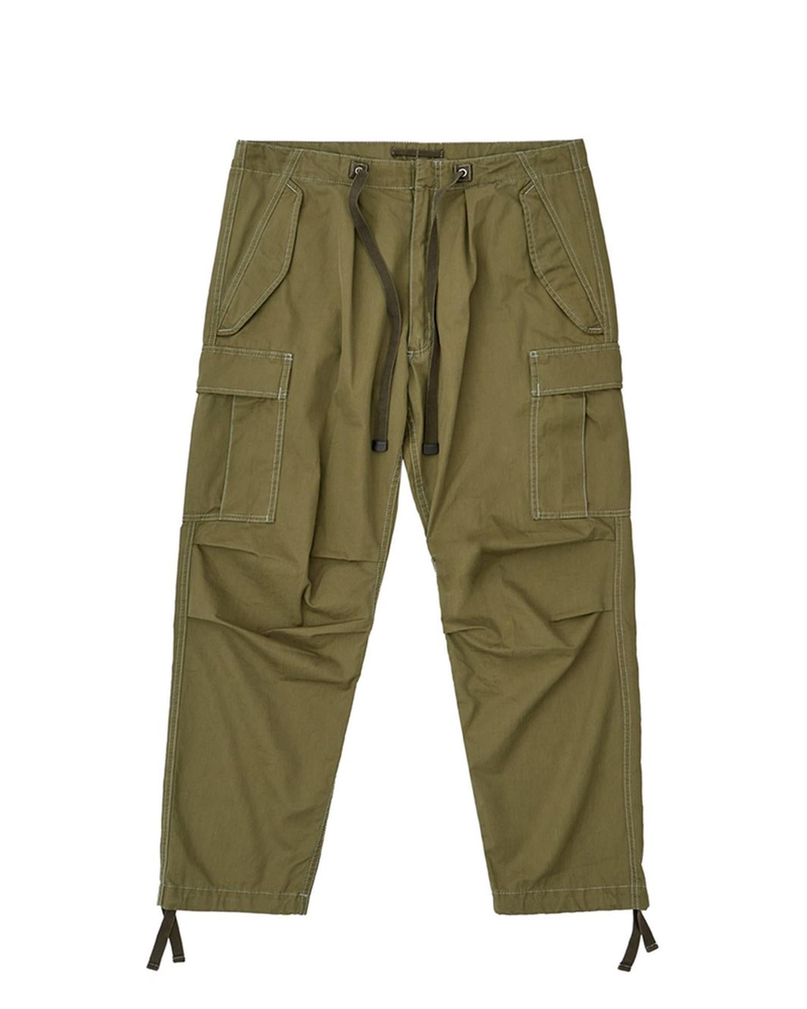 Relaxed Fit Cargo Trousers with Adjustable Waist and Hem W36 US Men