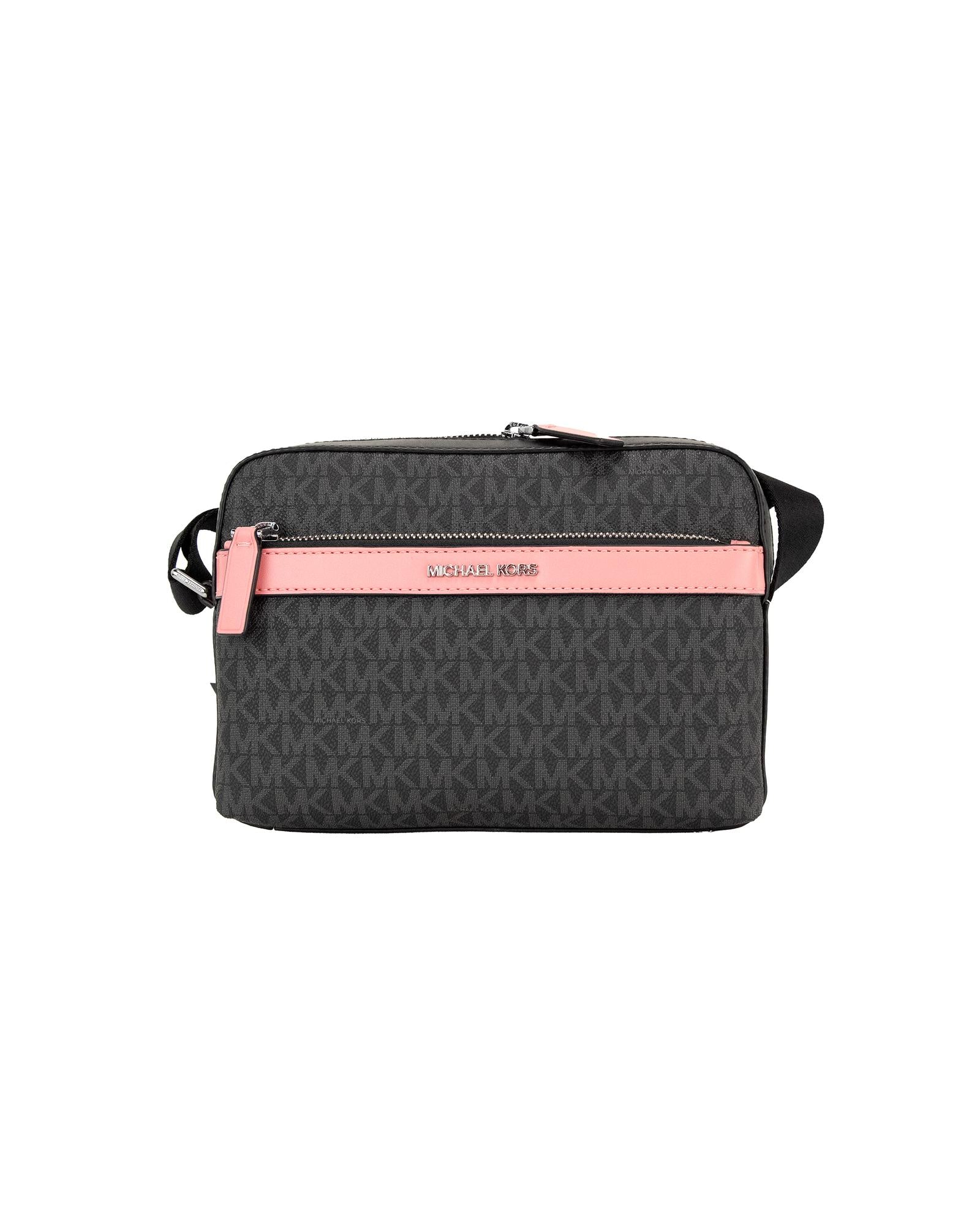 Michael Kors Cooper Small Utility Crossbody - Black Signature/Pink One Size Women