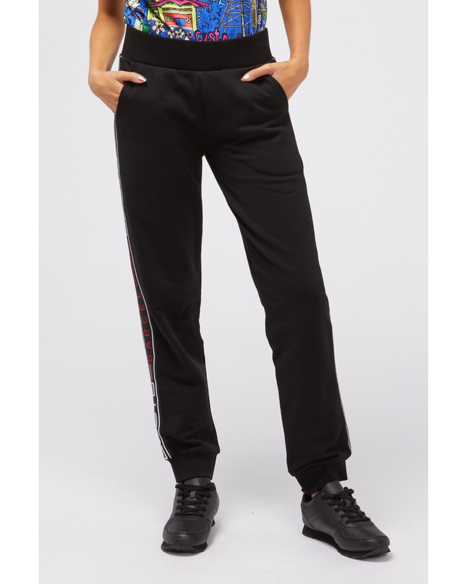 Logo Side Band Sweatpants with Cuffed Bottom L Women