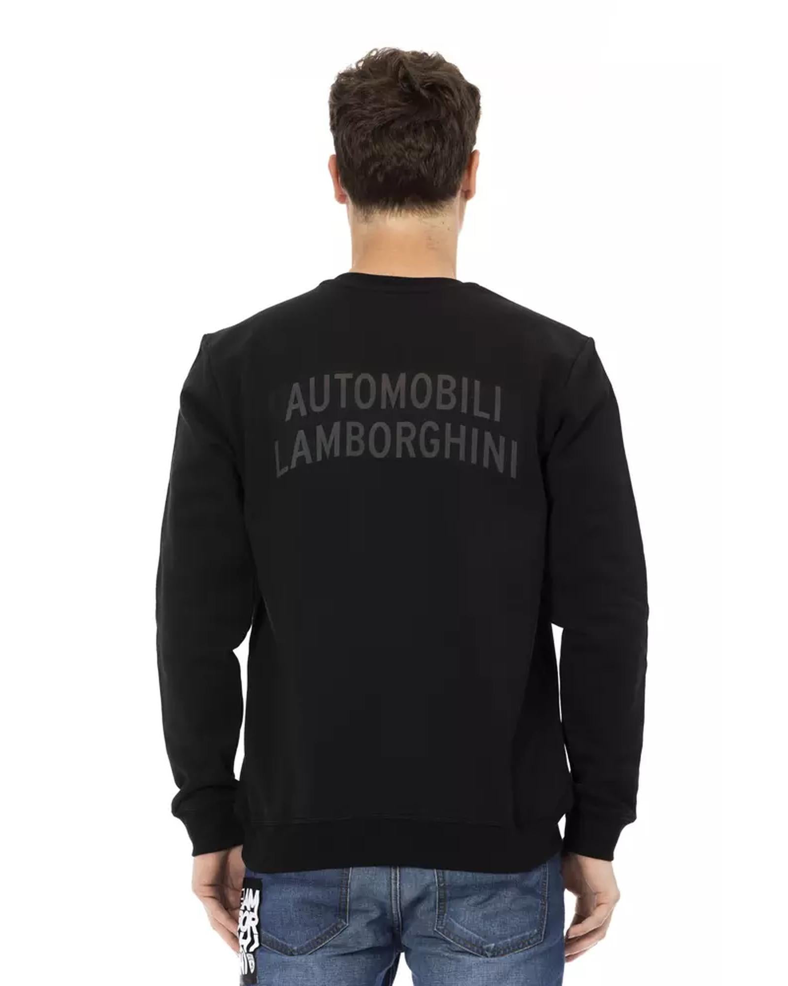 Logo-print Crewneck Sweatshirt with Ribbed Cuffs and Rear Lettering XL Men