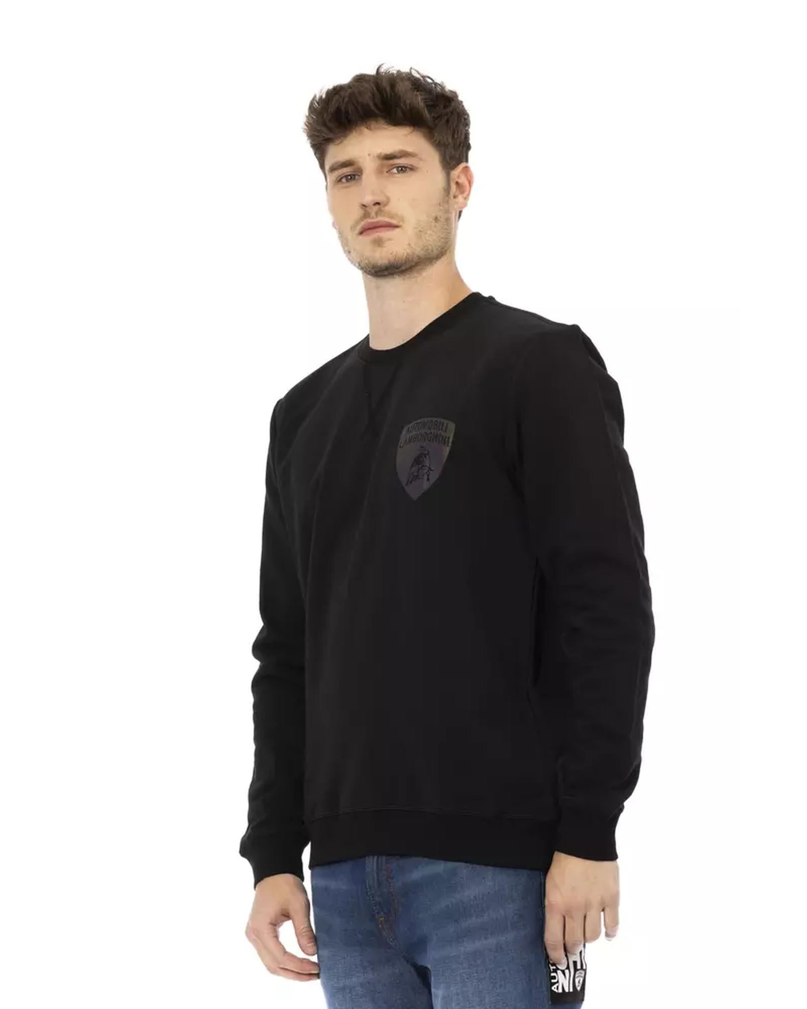 Logo-print Crewneck Sweatshirt with Ribbed Cuffs and Rear Lettering 2XL Men