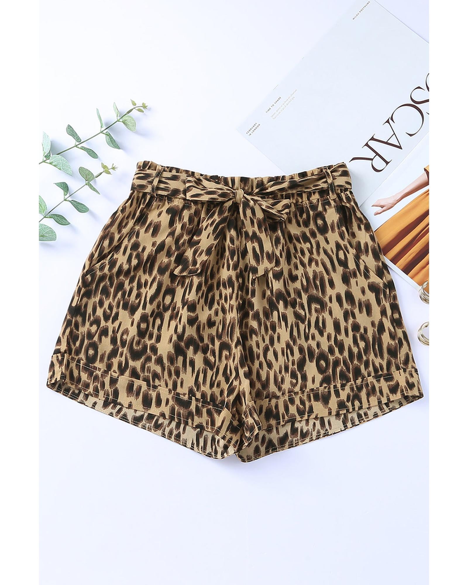 Azura Exchange Casual Animal Print Shorts - XL