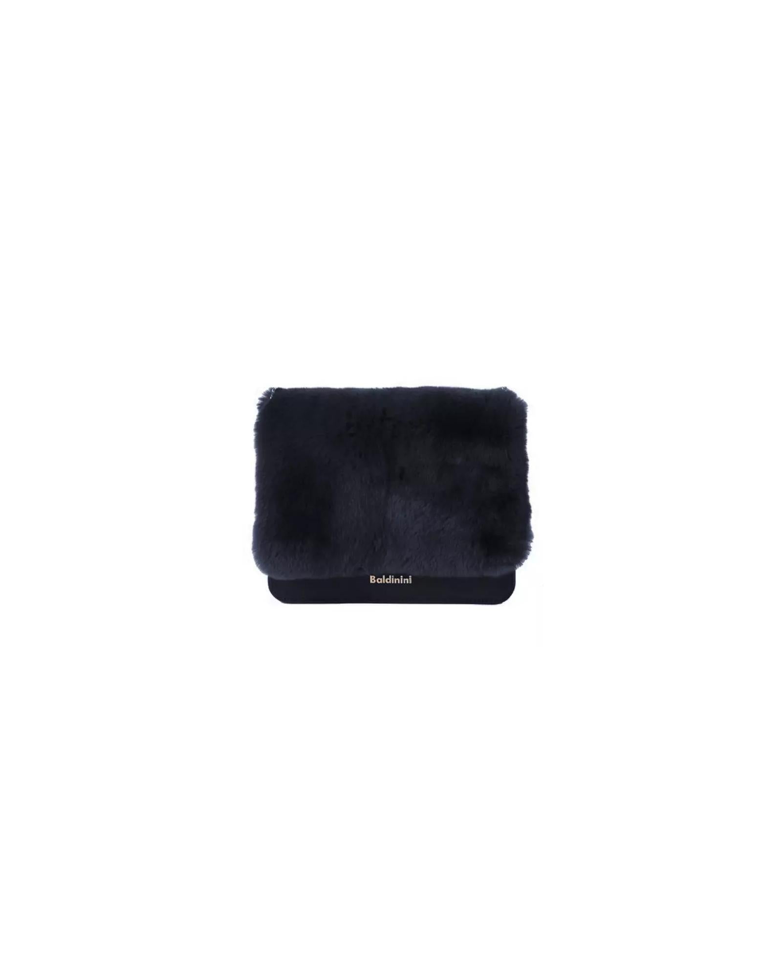 Baldinini Calfskin Shoulder Bag with Eco-Fur Cover One Size Women