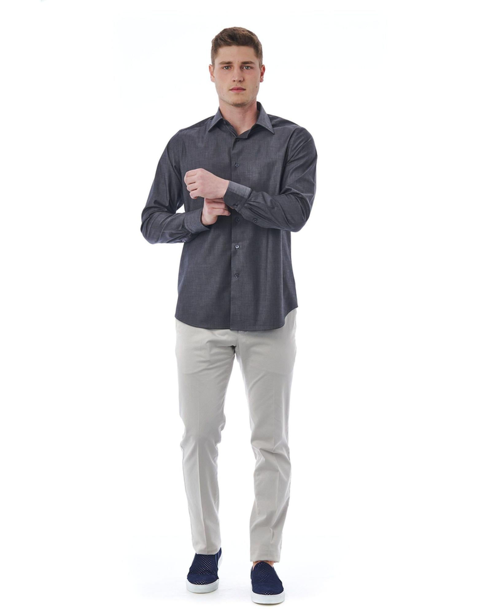 Regular Fit Shirt with Italian Collar 44 IT Men