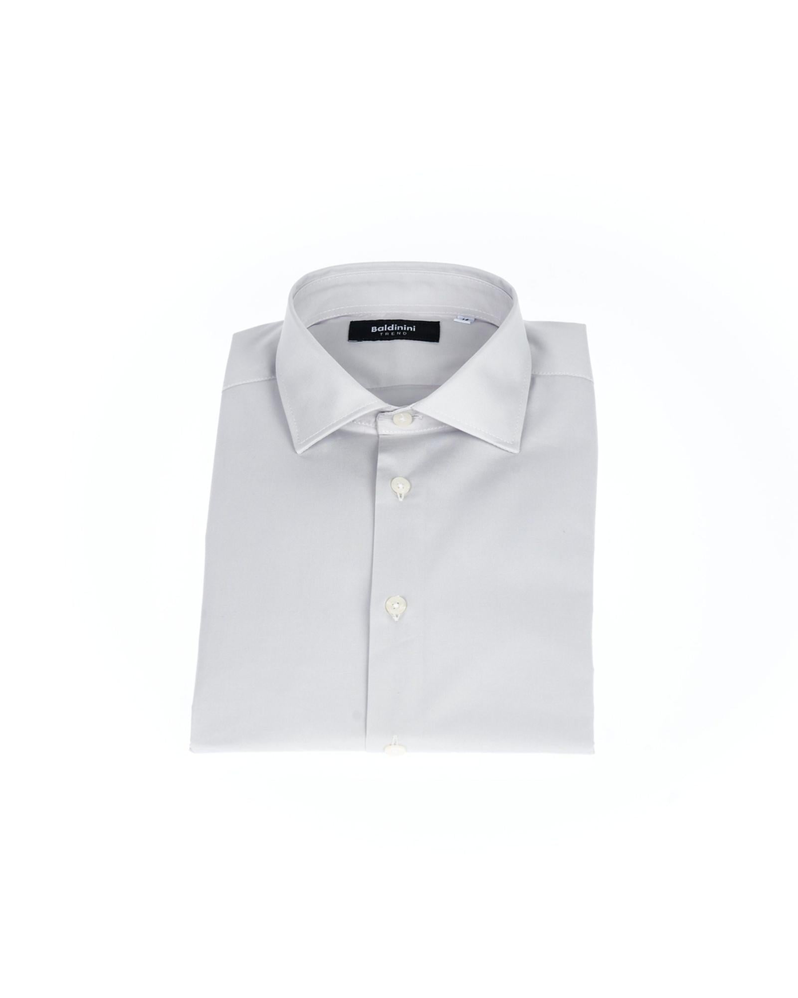 Button-Front Slim Fit Shirt with Italian Collar 41 IT Men