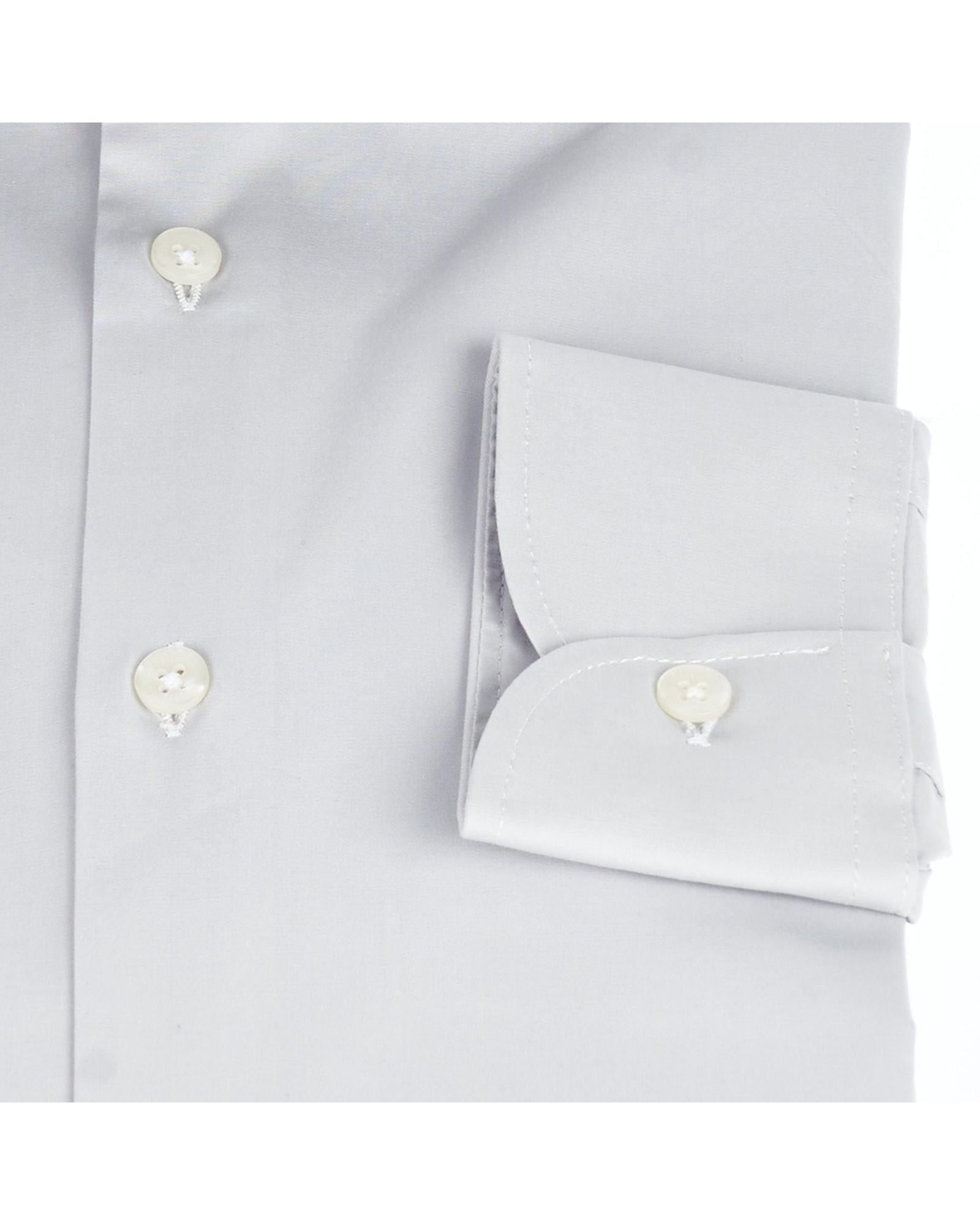 Button-Front Slim Fit Shirt with Italian Collar 42 IT Men