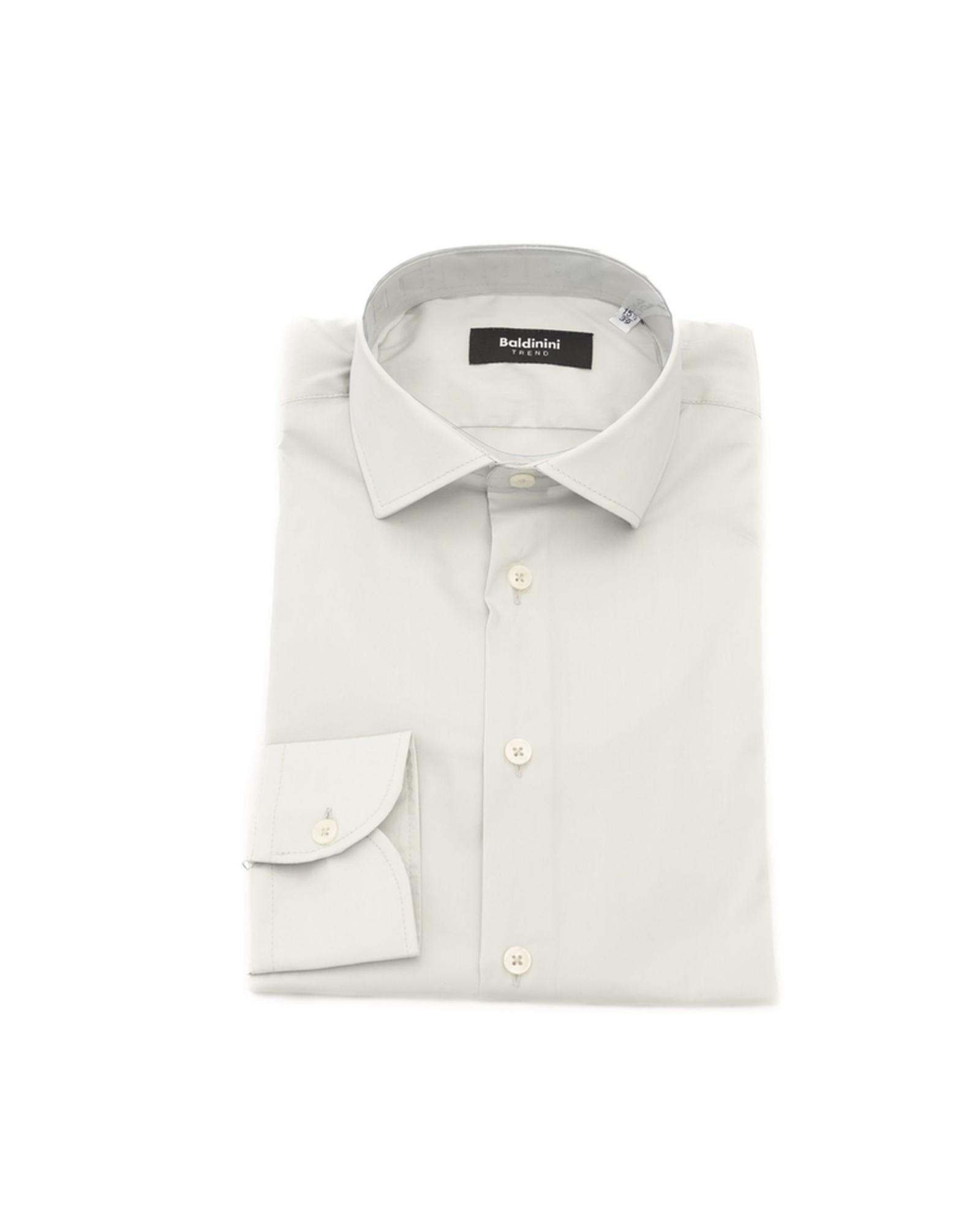 Slim Front Closure Shirt with Italian Collar and Logo Detail 41 IT Men