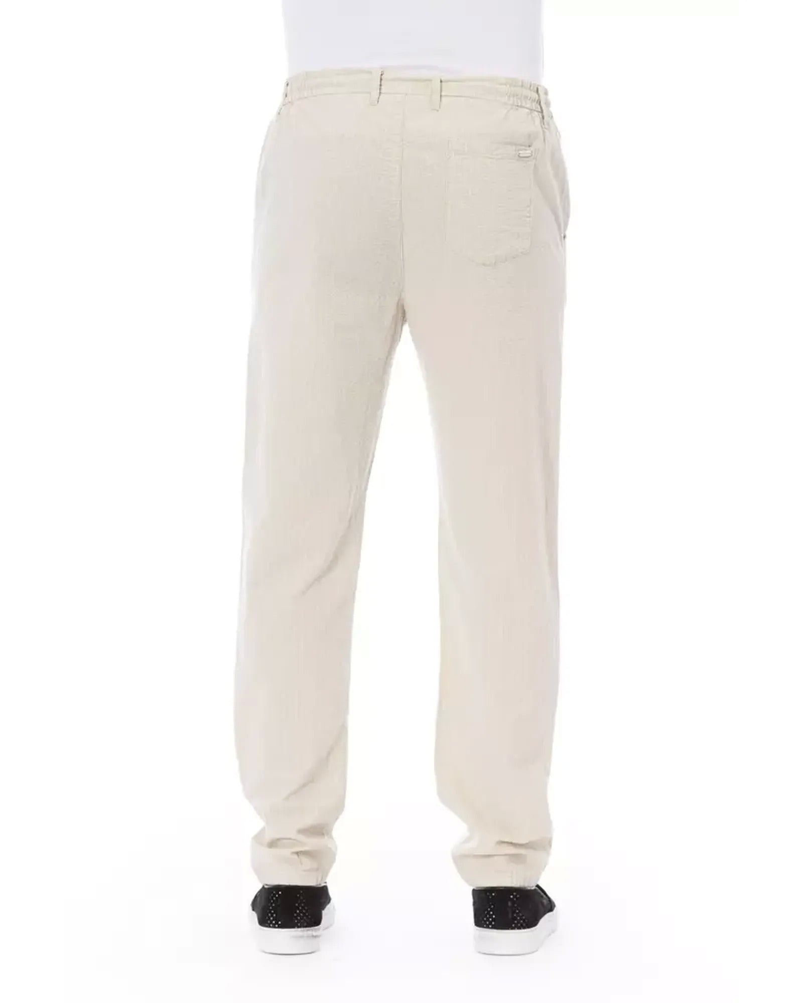 Drawstring Closure Chino Trousers with Pockets W40 US Men