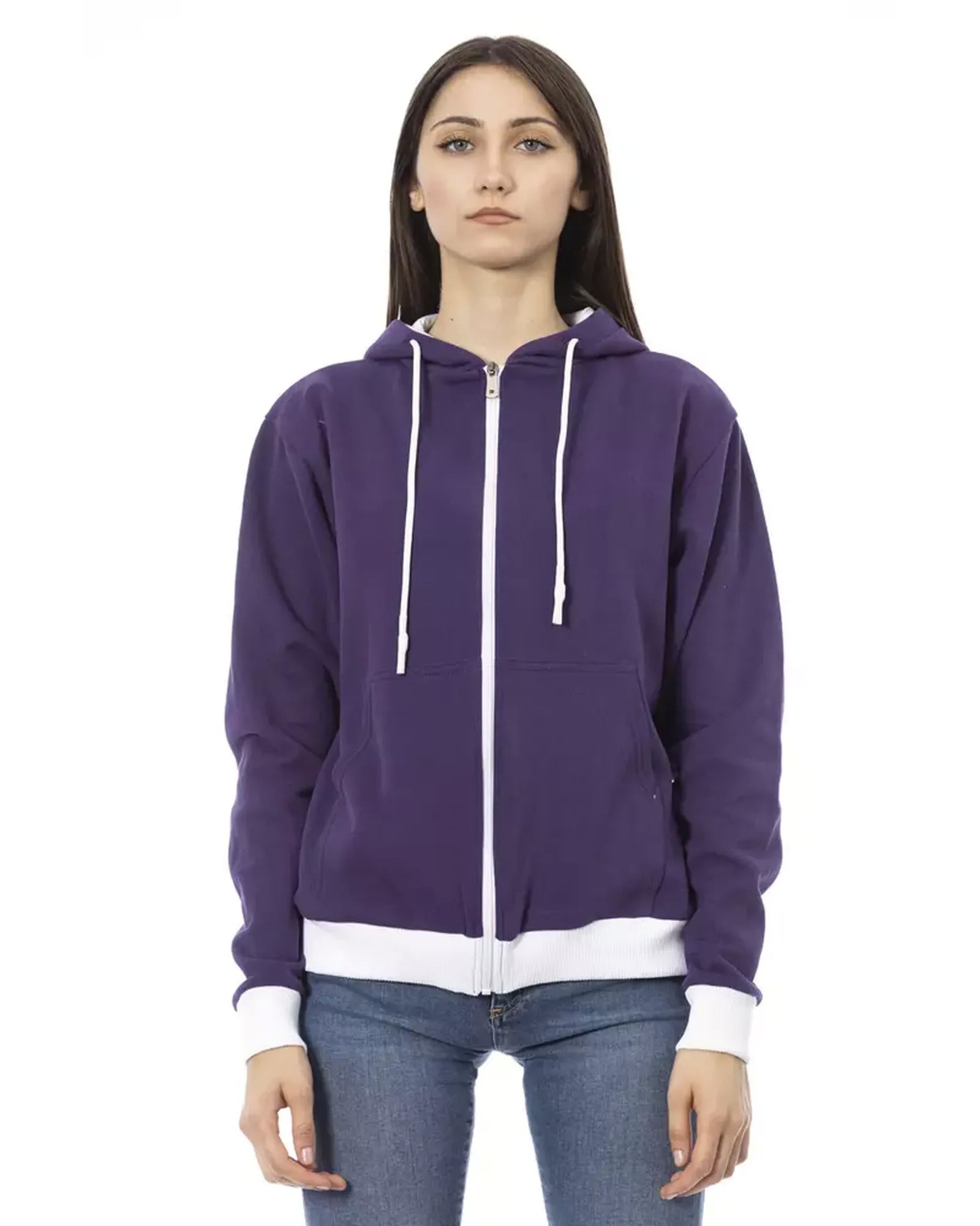 Double Color Adjustable Hood Sweater XL Women