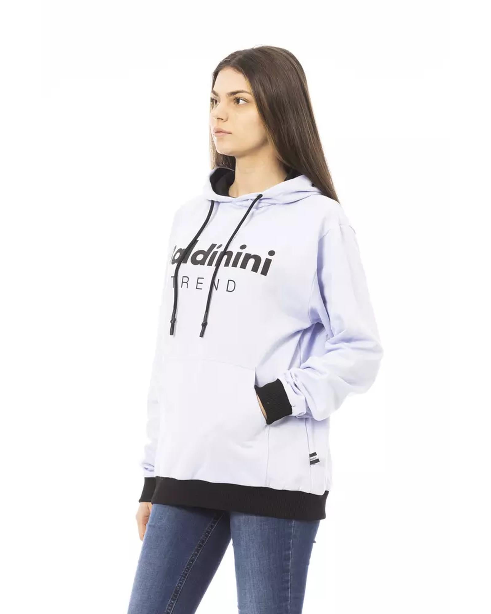 Long Sleeve Fleece Hoodie with Front Logo M Women