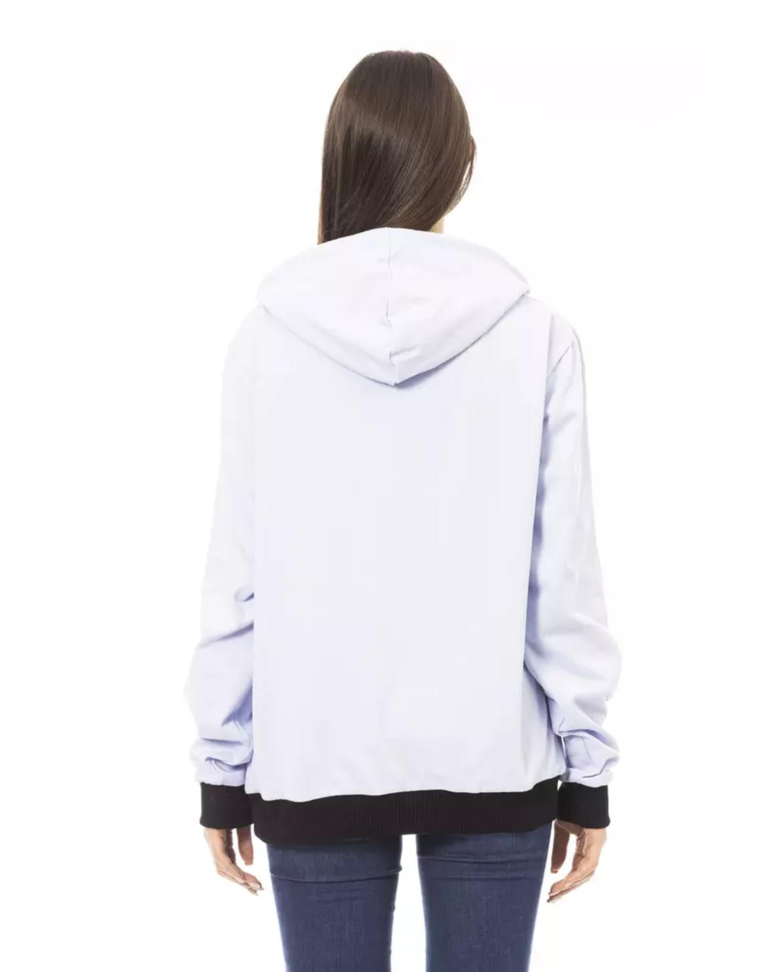 Long Sleeve Fleece Hoodie with Front Logo M Women