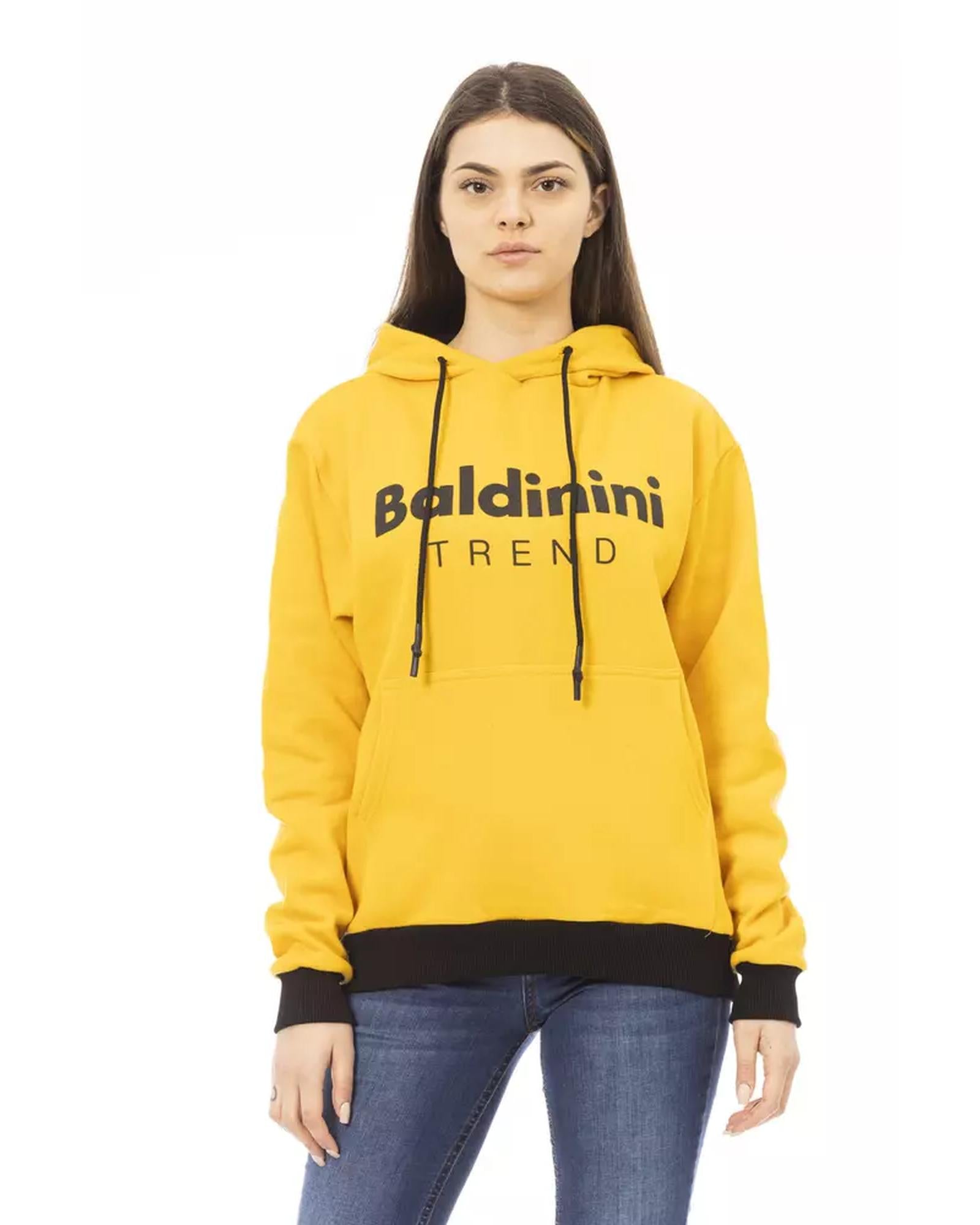 Long Sleeve Fleece Hoodie with Front Logo and Maxi Front Pocket L Women