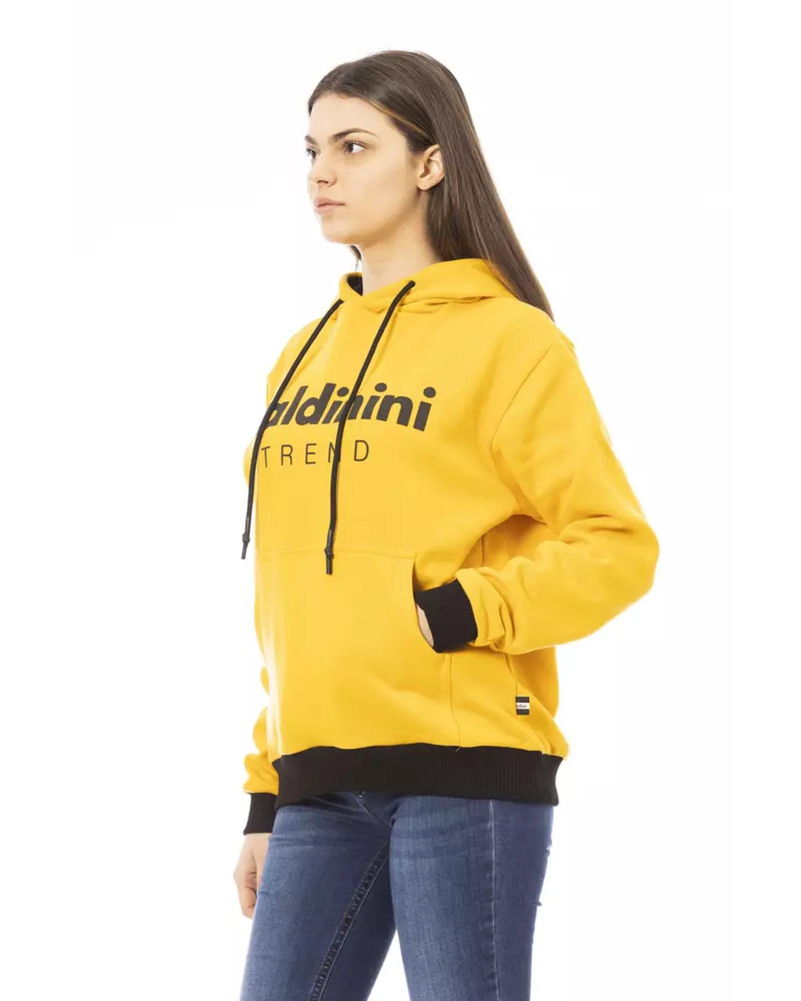 Long Sleeve Fleece Hoodie with Front Logo and Maxi Front Pocket L Women