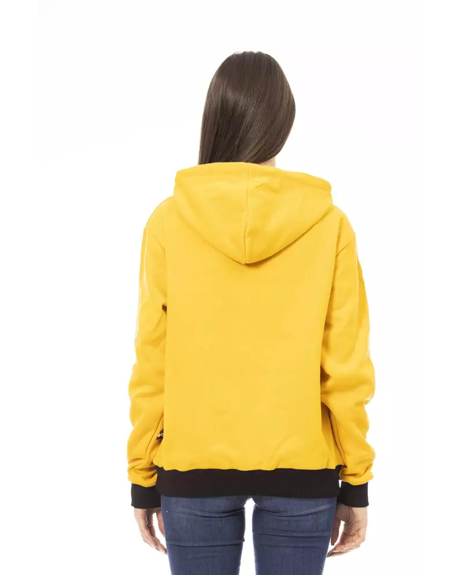 Long Sleeve Fleece Hoodie with Front Logo and Maxi Front Pocket L Women