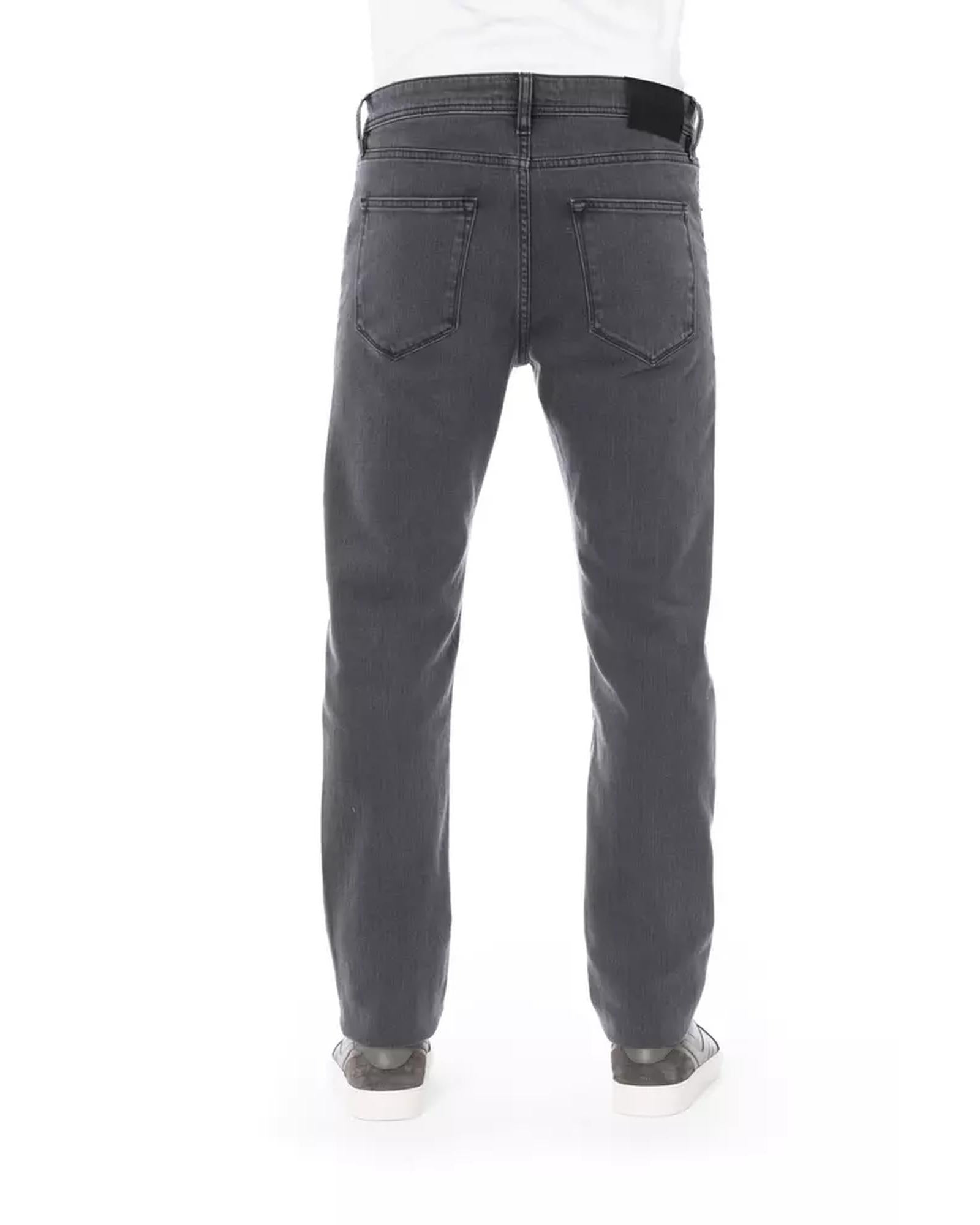 Logo Button Regular Man Jeans with Tricolor Insert W34 US Men