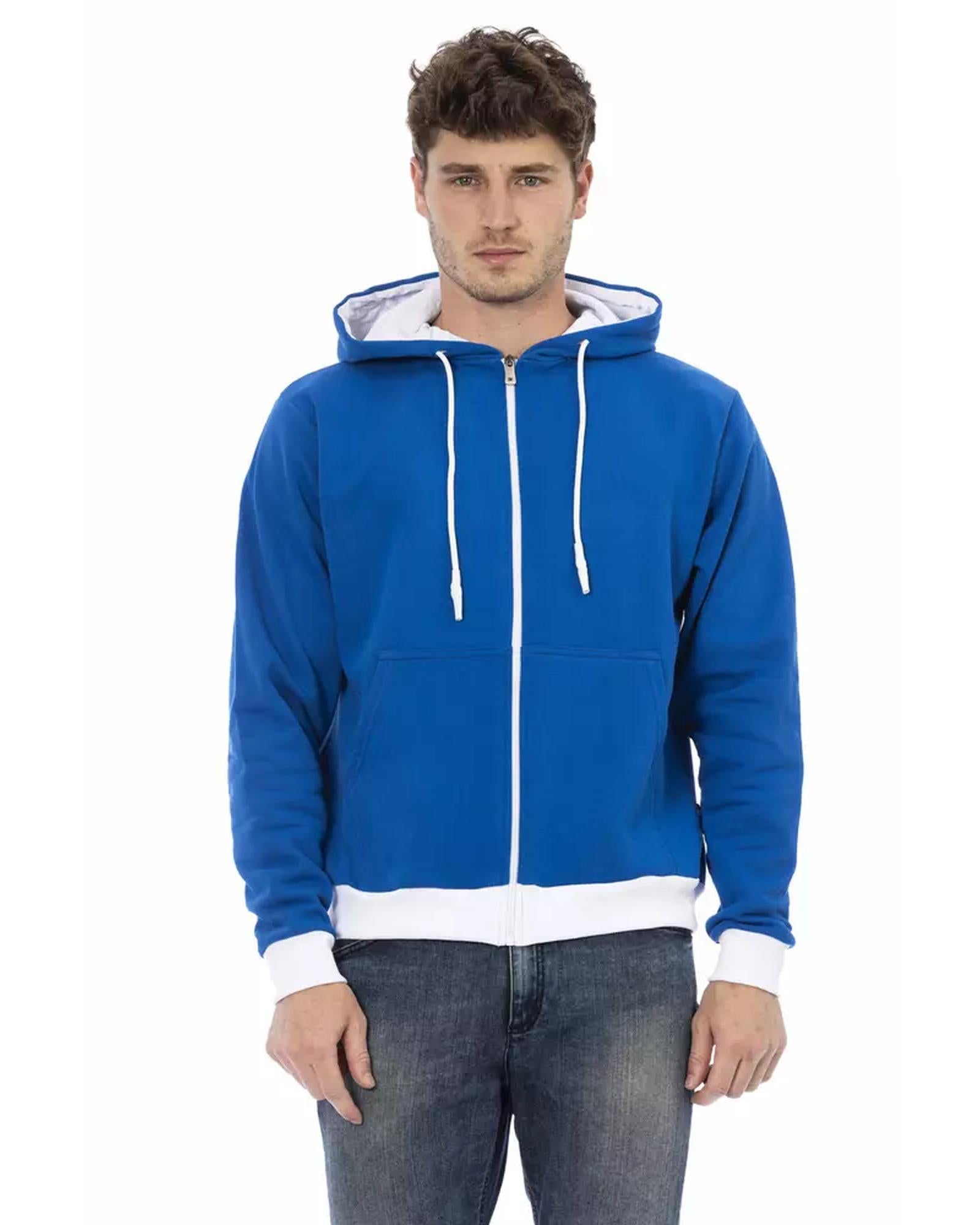 Long Sleeve Fleece Hoodie with Zip Closure and Rear Logo 3XL Men