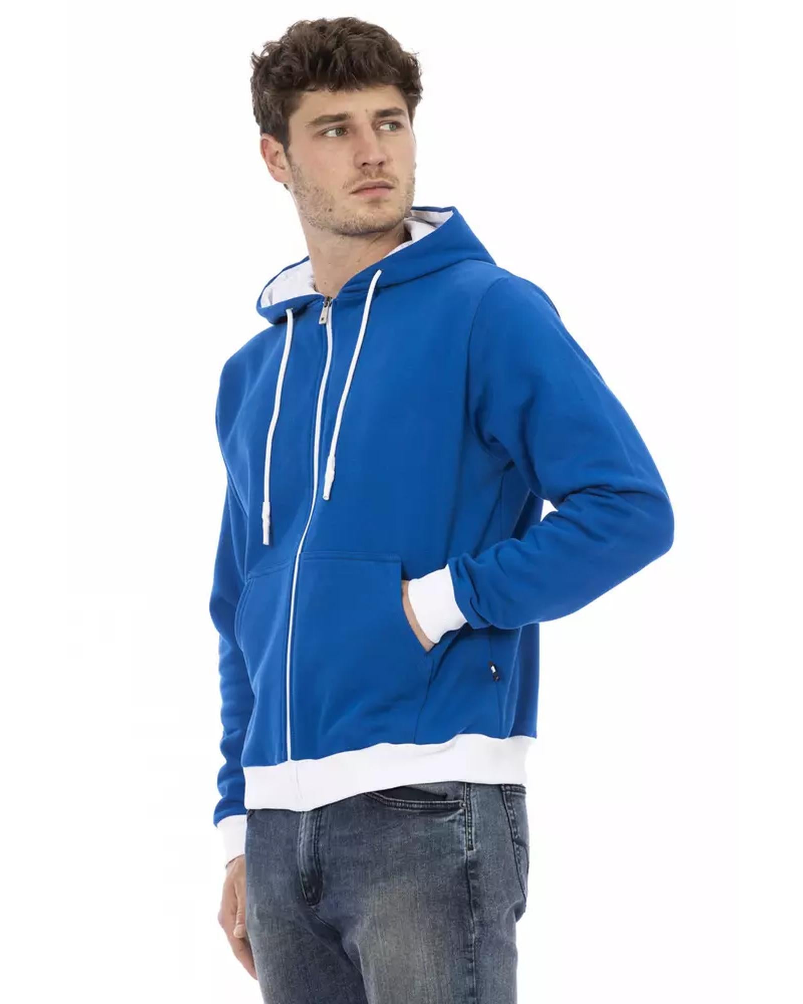 Long Sleeve Fleece Hoodie with Zip Closure and Rear Logo 3XL Men