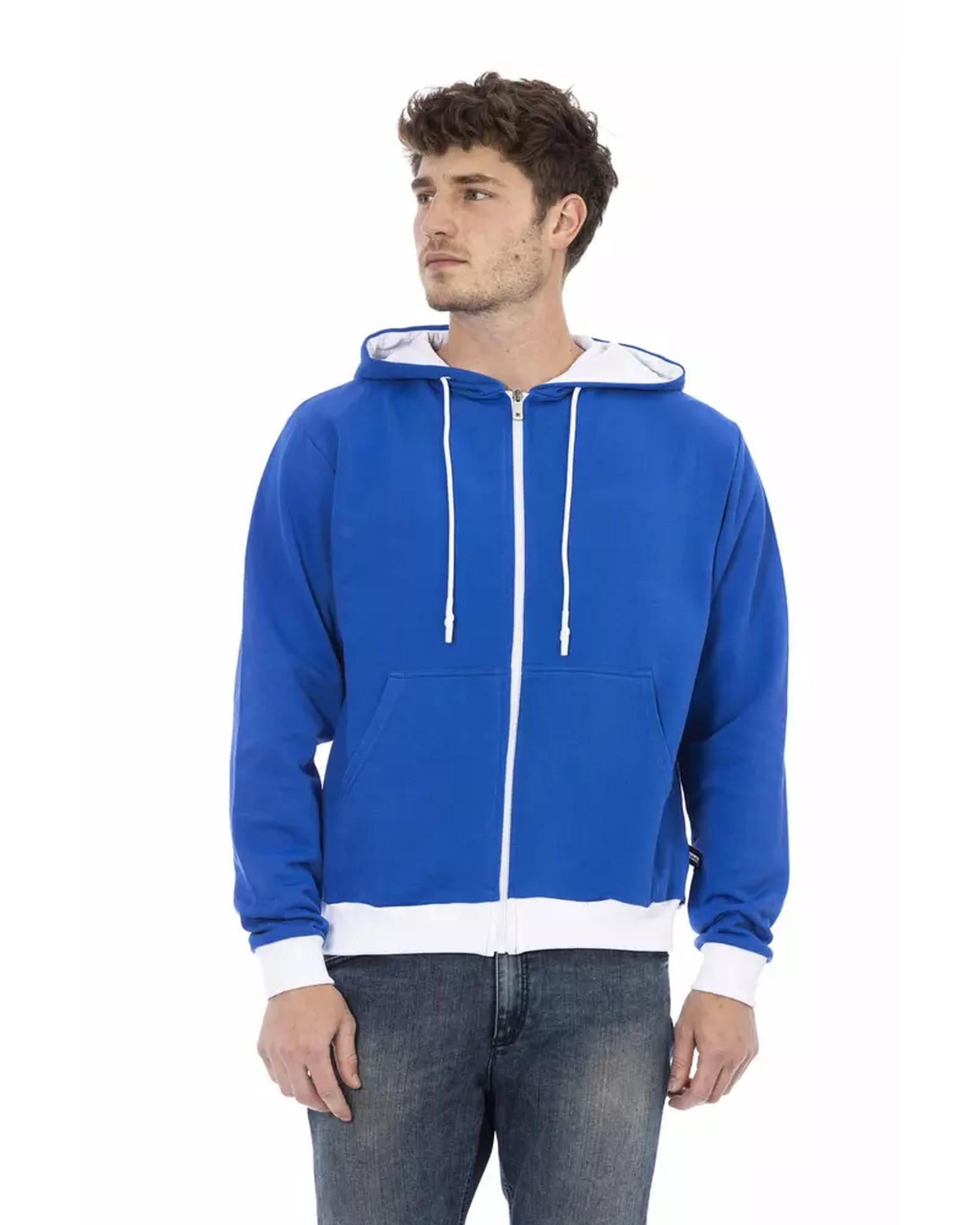 Brushed Hoodie with Zip Closure and Rear Logo 3XL Men