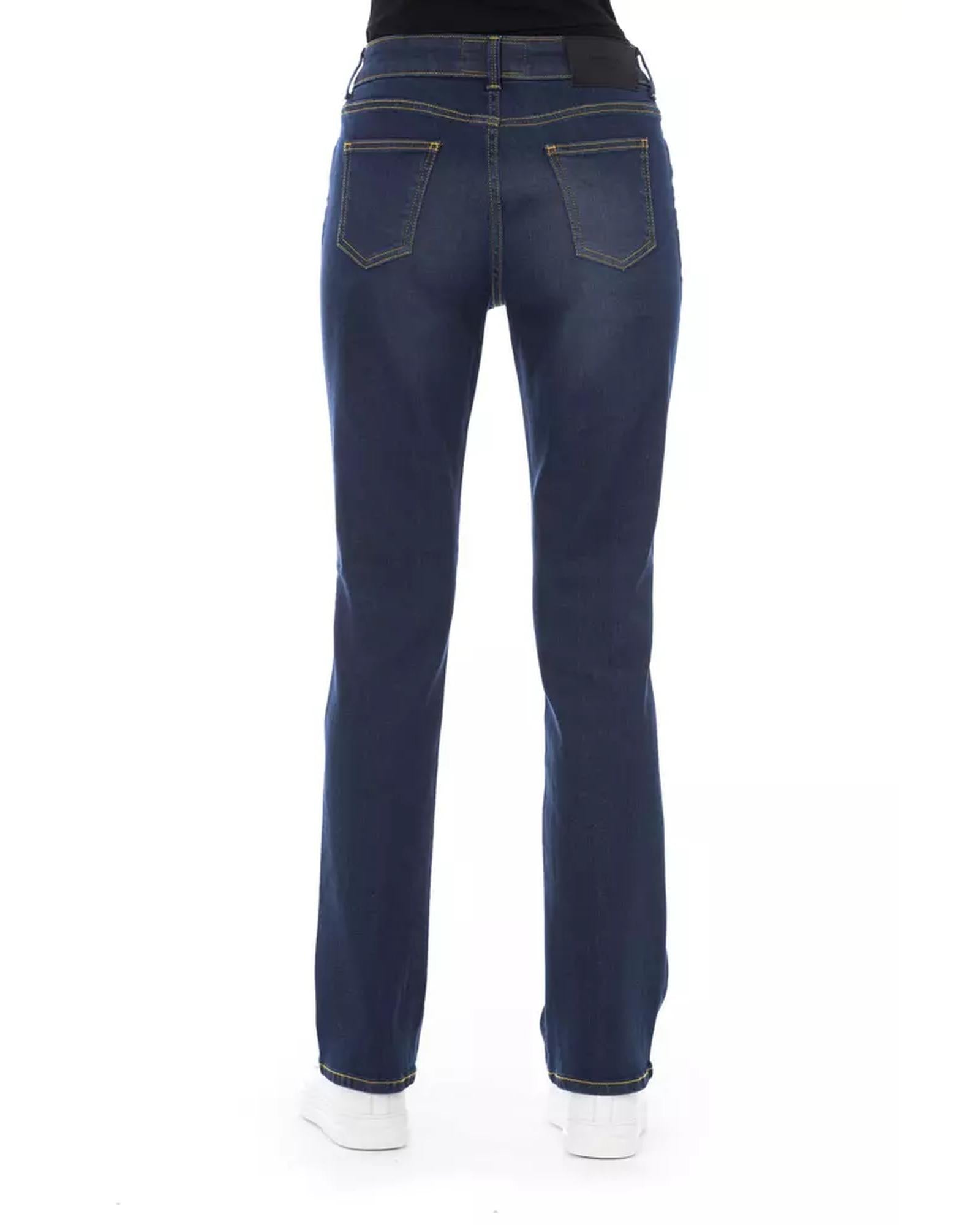 Logoed Button Regular Jeans with Tricolor Insert W30 US Women