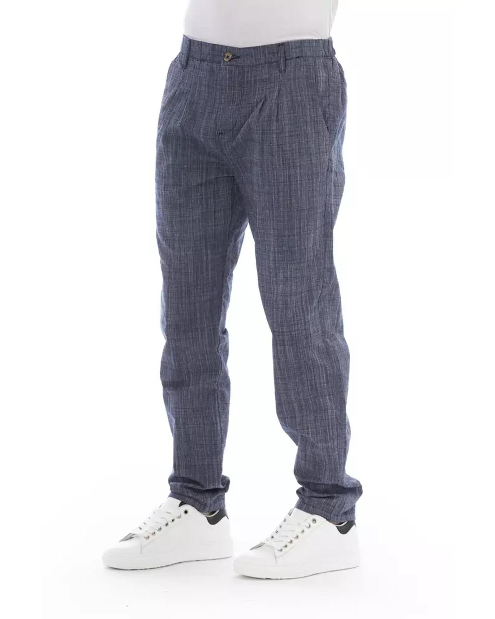 Front Zipper and Button Closure Chino Trousers 46 IT Men